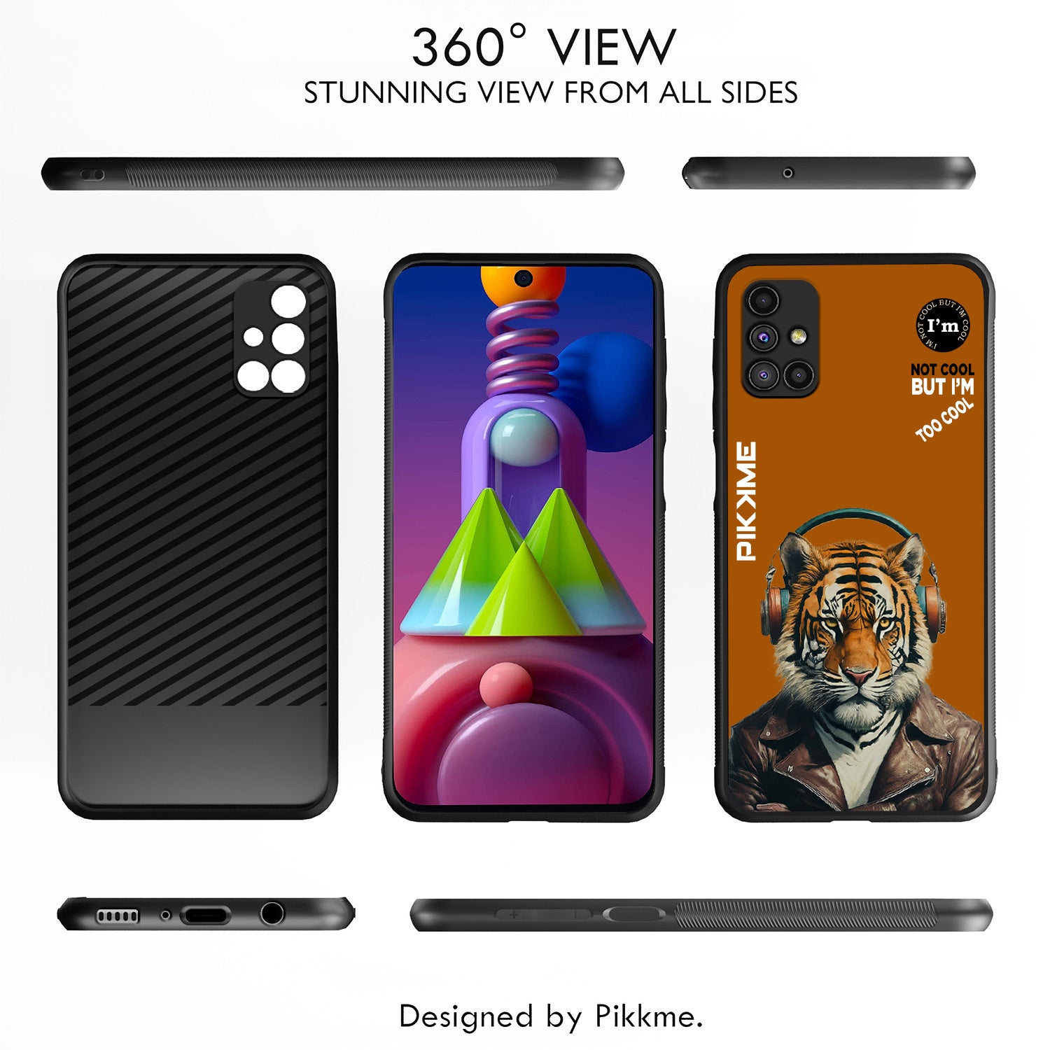 Pikkme Brown Tiger Swag Samsung Galaxy M51 Nim2 Back Cover (Design 09)