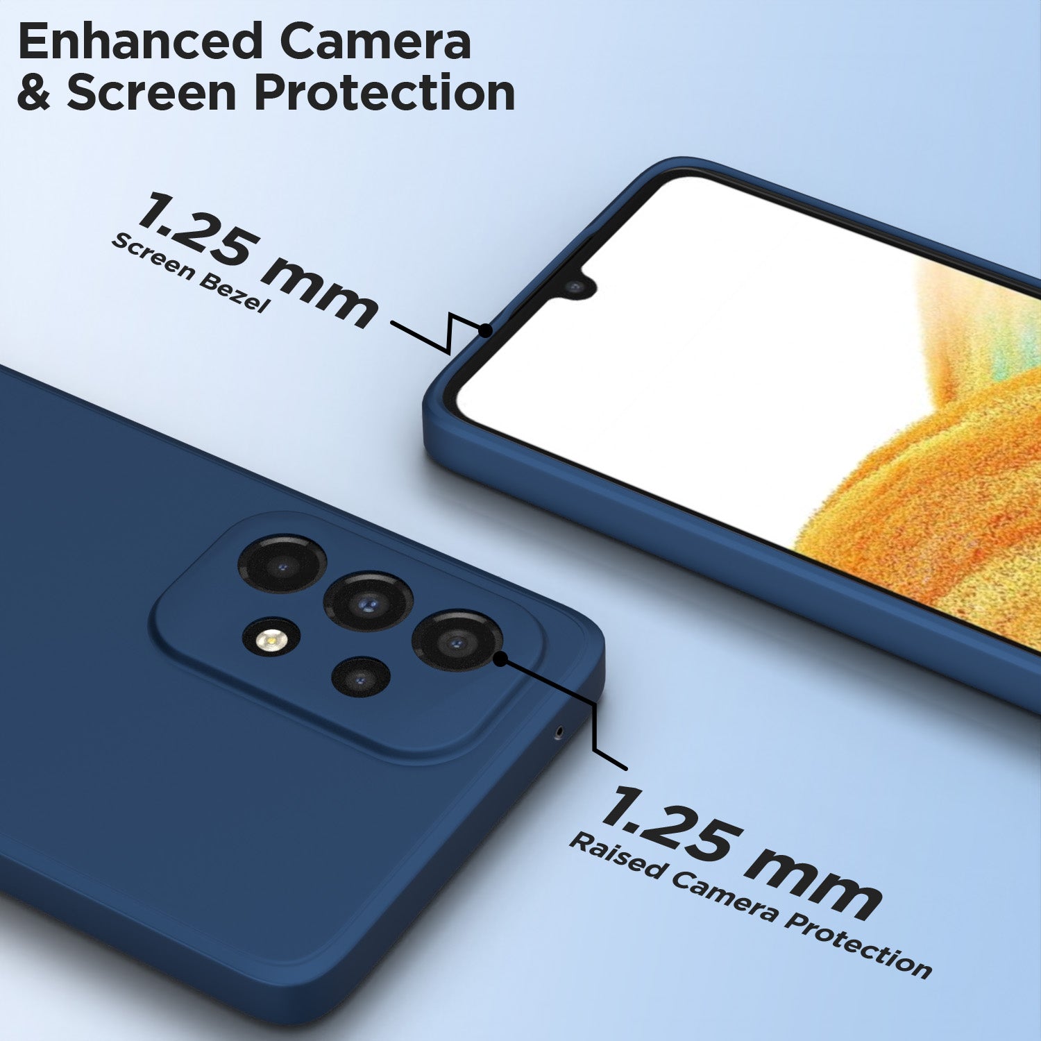 Pikkme Samsung Galaxy A33 5G Liquid Silicone Back Cover | Blue