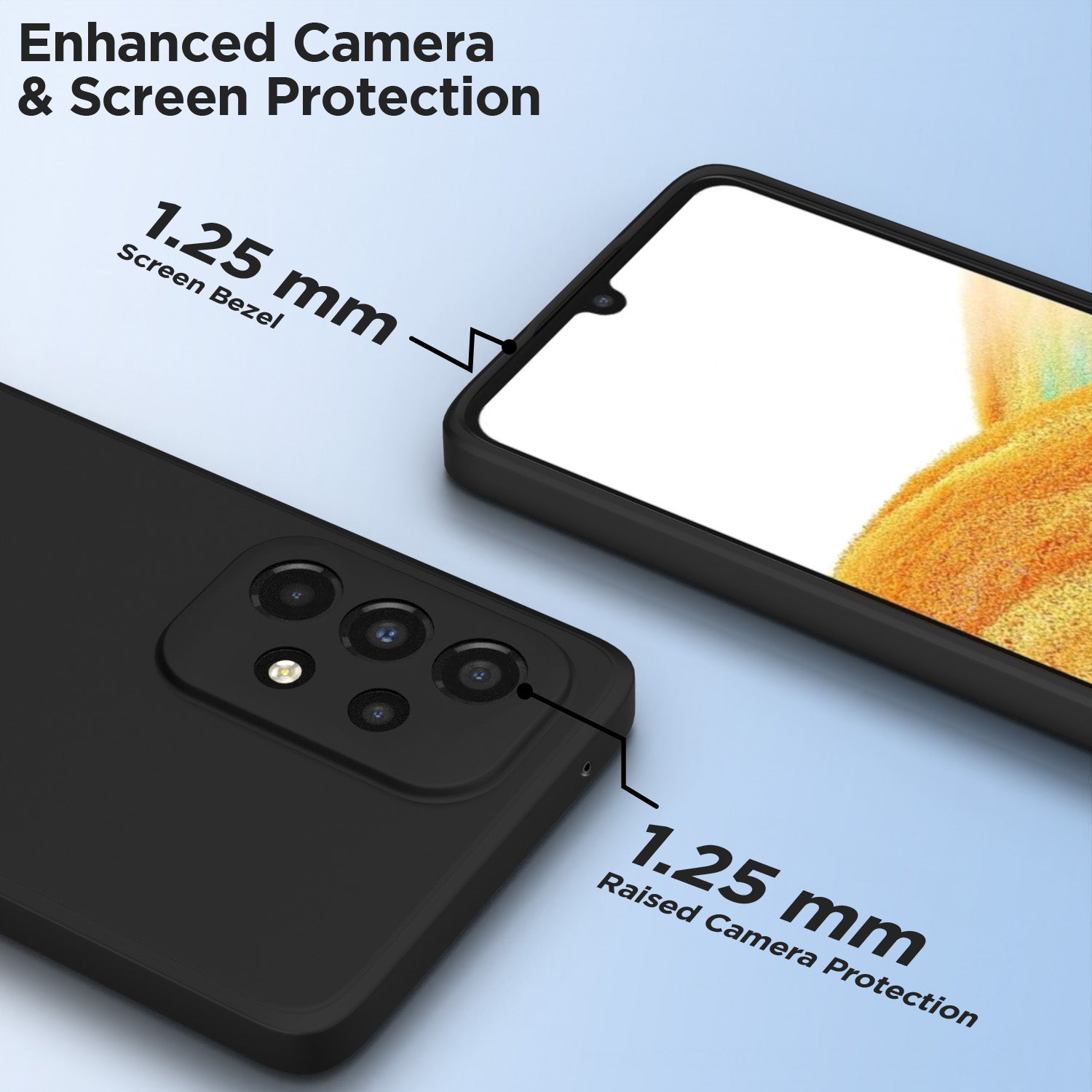 Pikkme Samsung Galaxy A33 5GLiquid Siliconee Back Cover | Black