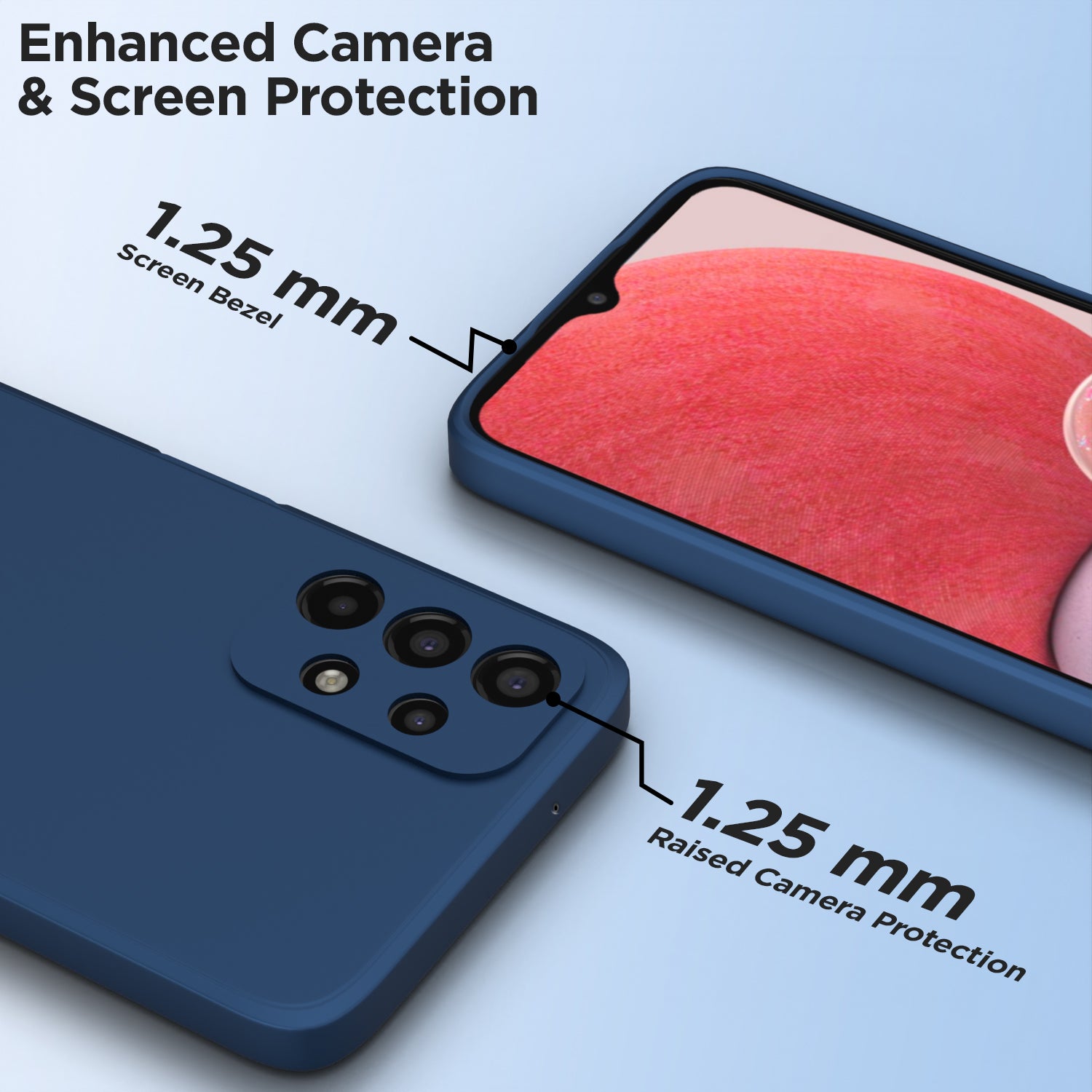 Pikkme Samsung Galaxy A23 4G / A23 5G Liquid Silicone Back Cover | Blue