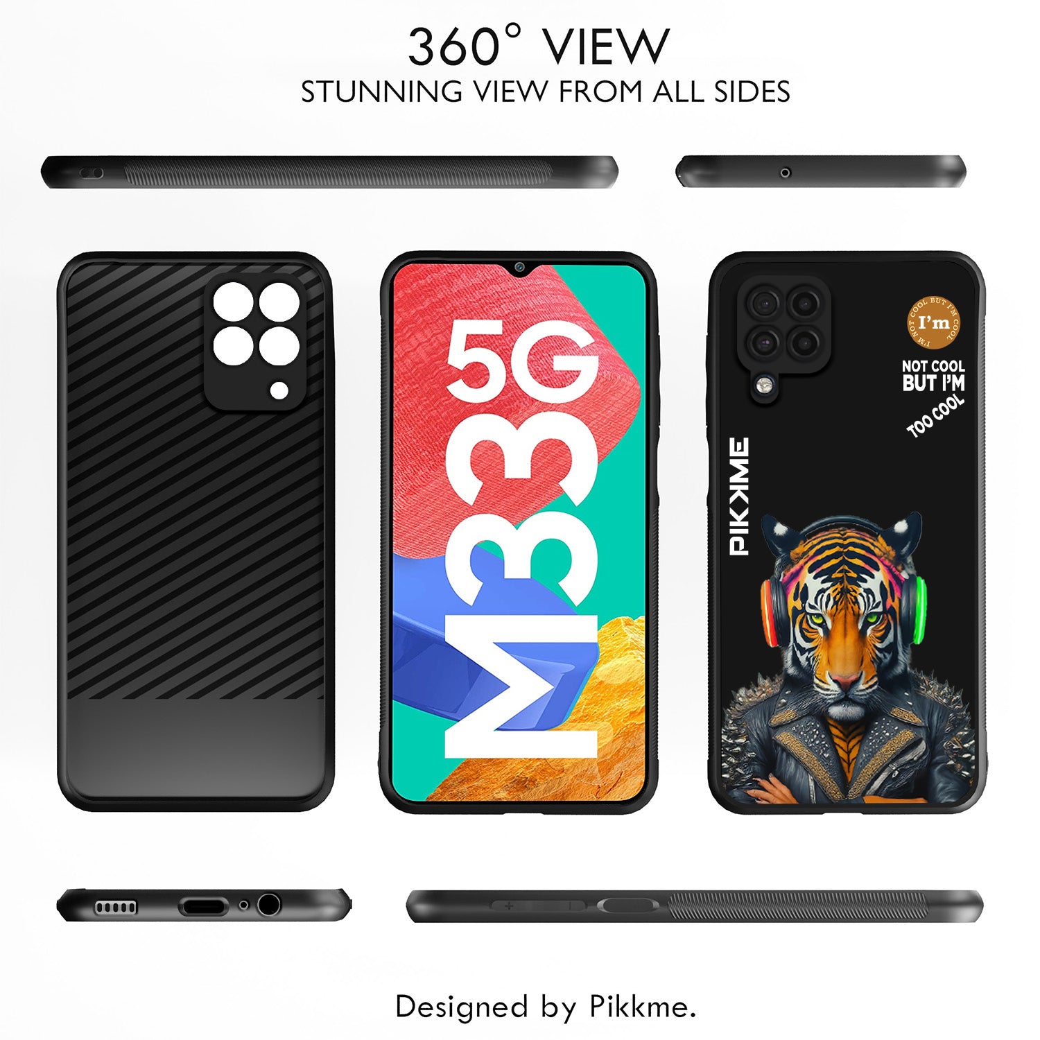 Pikkme Black Tiger Swag Samsung Galaxy M32 4G Nim2 Back Cover (Design 06)