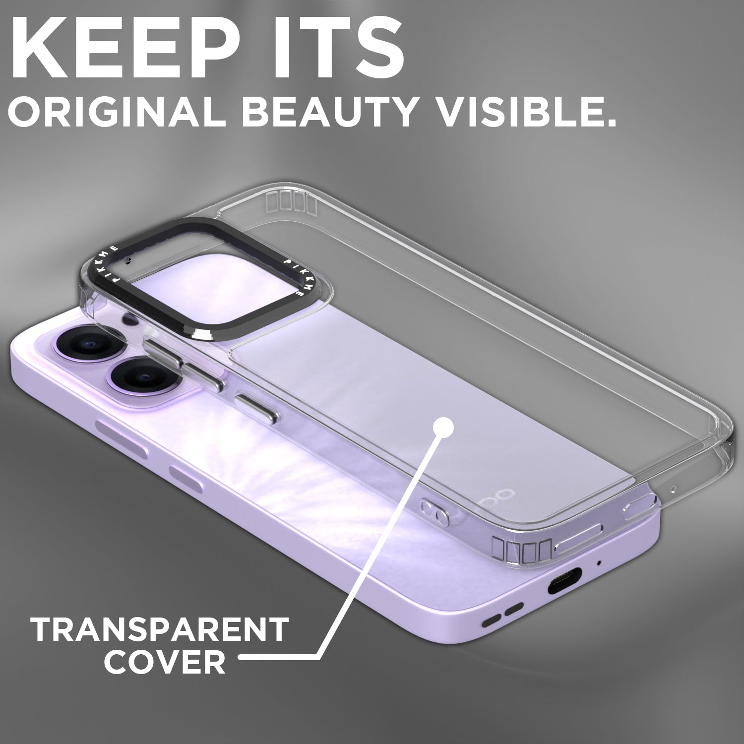 Pikkme Oppo Reno 13F 5G Transring Back Cover (Transparent)