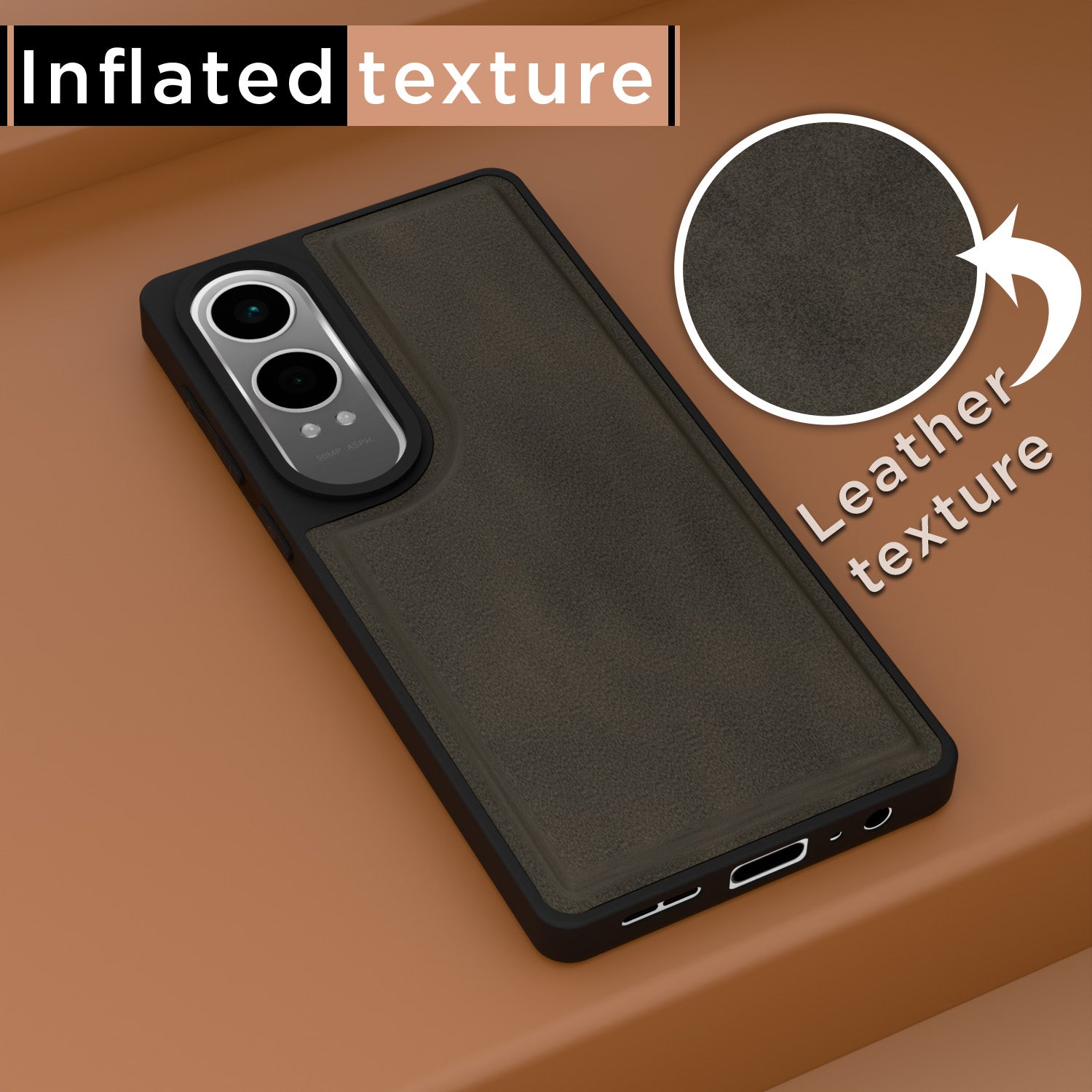 Pikkme OnePlus Nord CE 4 Lite 5G Premium Super Soft-Touch Leatherback Case (Brown)