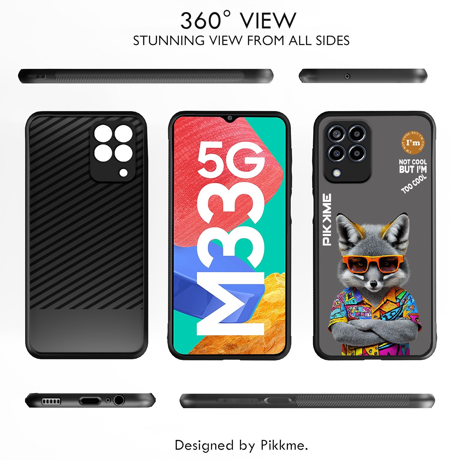Pikkme Grey Wolf Swag Samsung Galaxy M33 5G Nim2 Back Cover (Design 01)