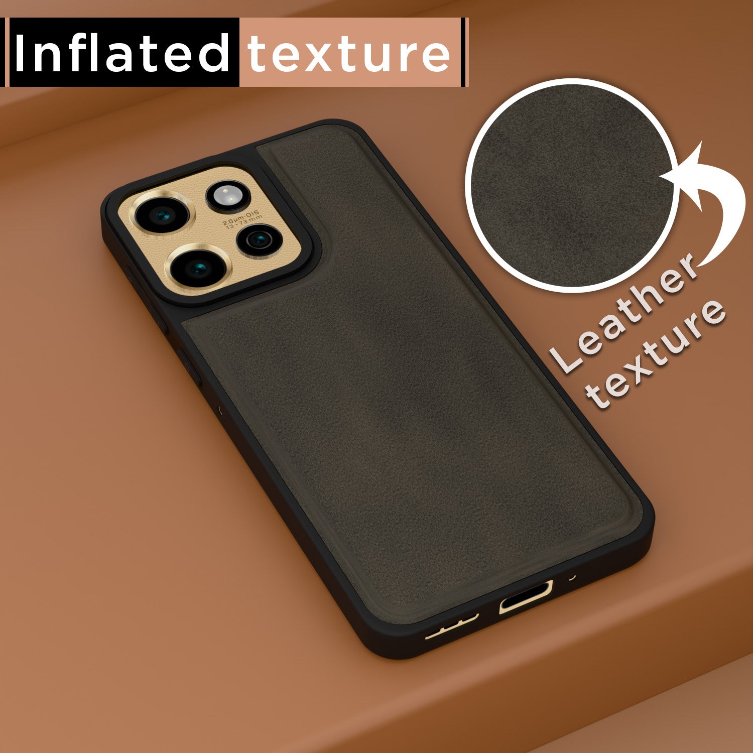 Pikkme Motorola Moto Edge 50 Neo 5G Premium Super Soft-Touch Leatherback Case (Brown)