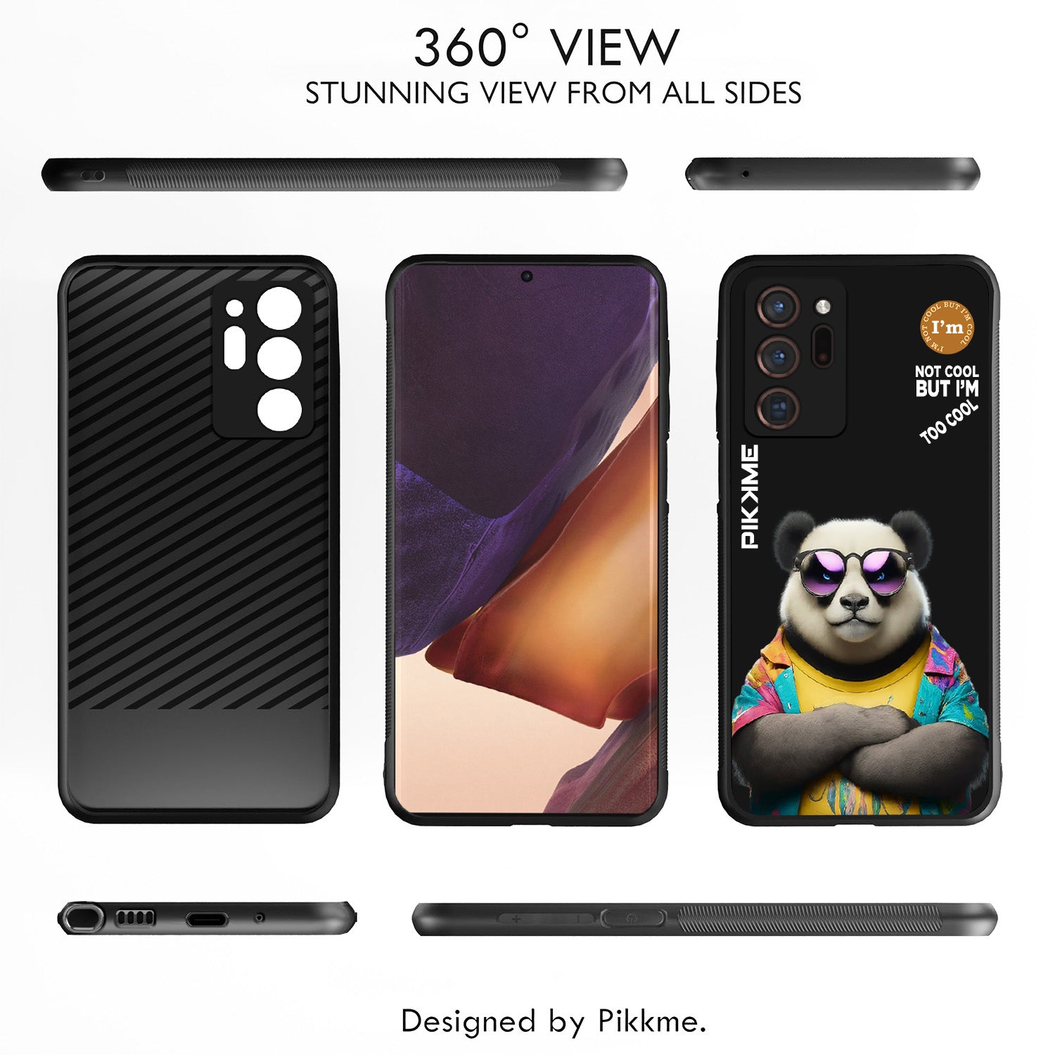 Pikkme Black Panda Swag Samsung Galaxy Note 20 Ultra Nim2 Back Cover (Design 05)