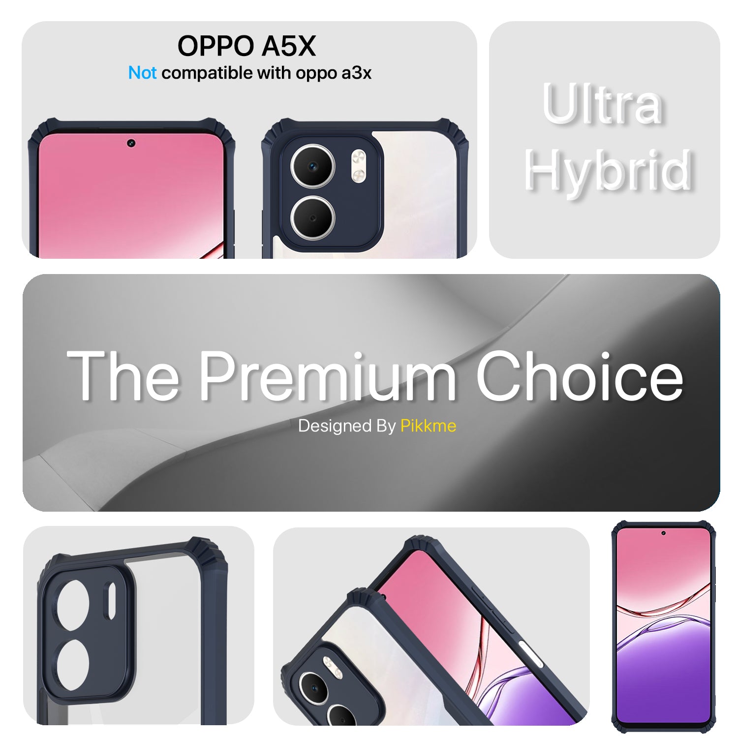 Pikkme Oppo A5x Eagle Clear Transparent Back Cover (Blue)