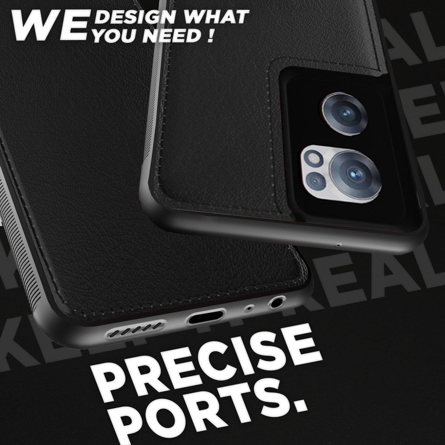 Pikkme OnePlus Nord Ce 2 5G Leather Back Case | Black