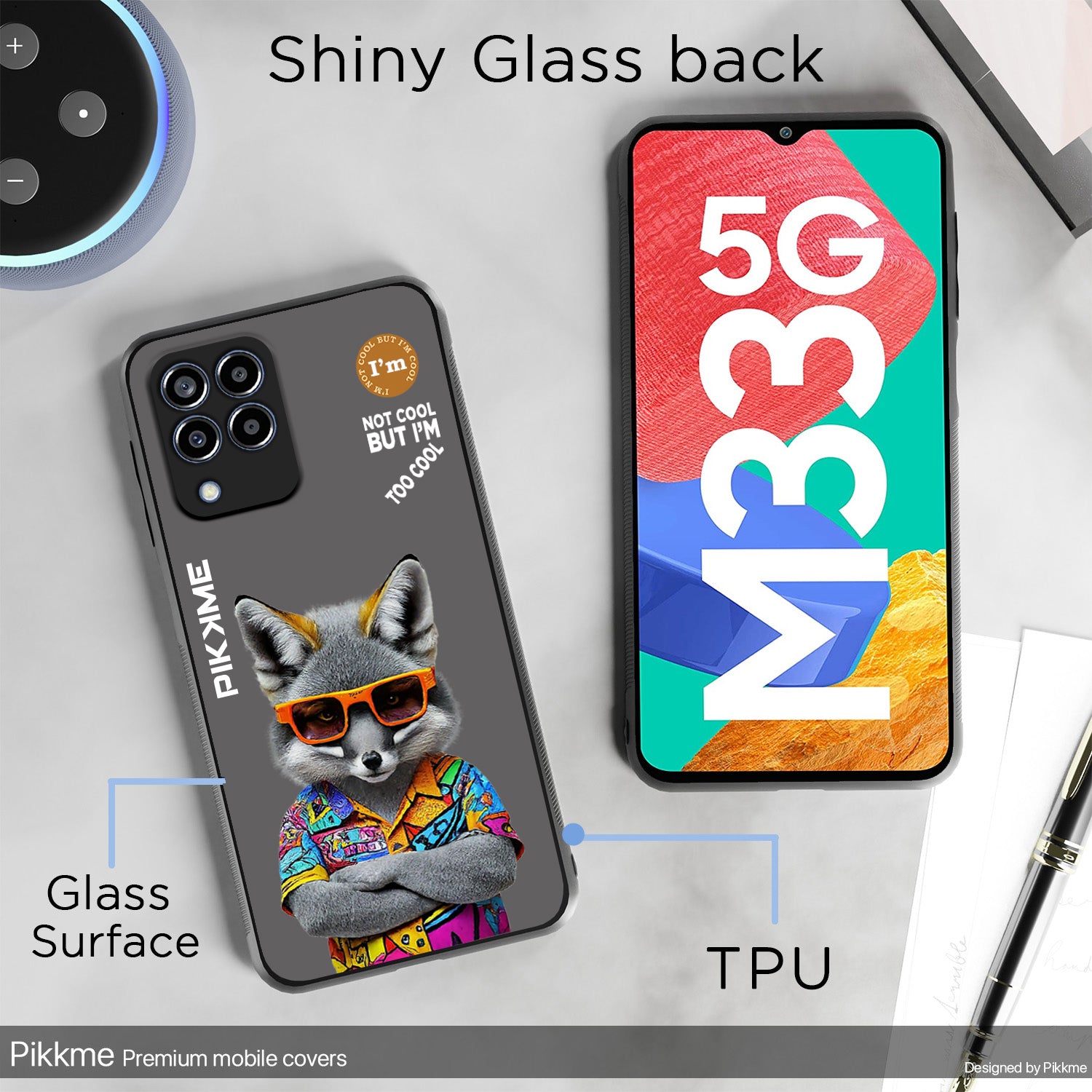 Pikkme Grey Wolf Swag Samsung Galaxy M33 5G Nim2 Back Cover (Design 01)