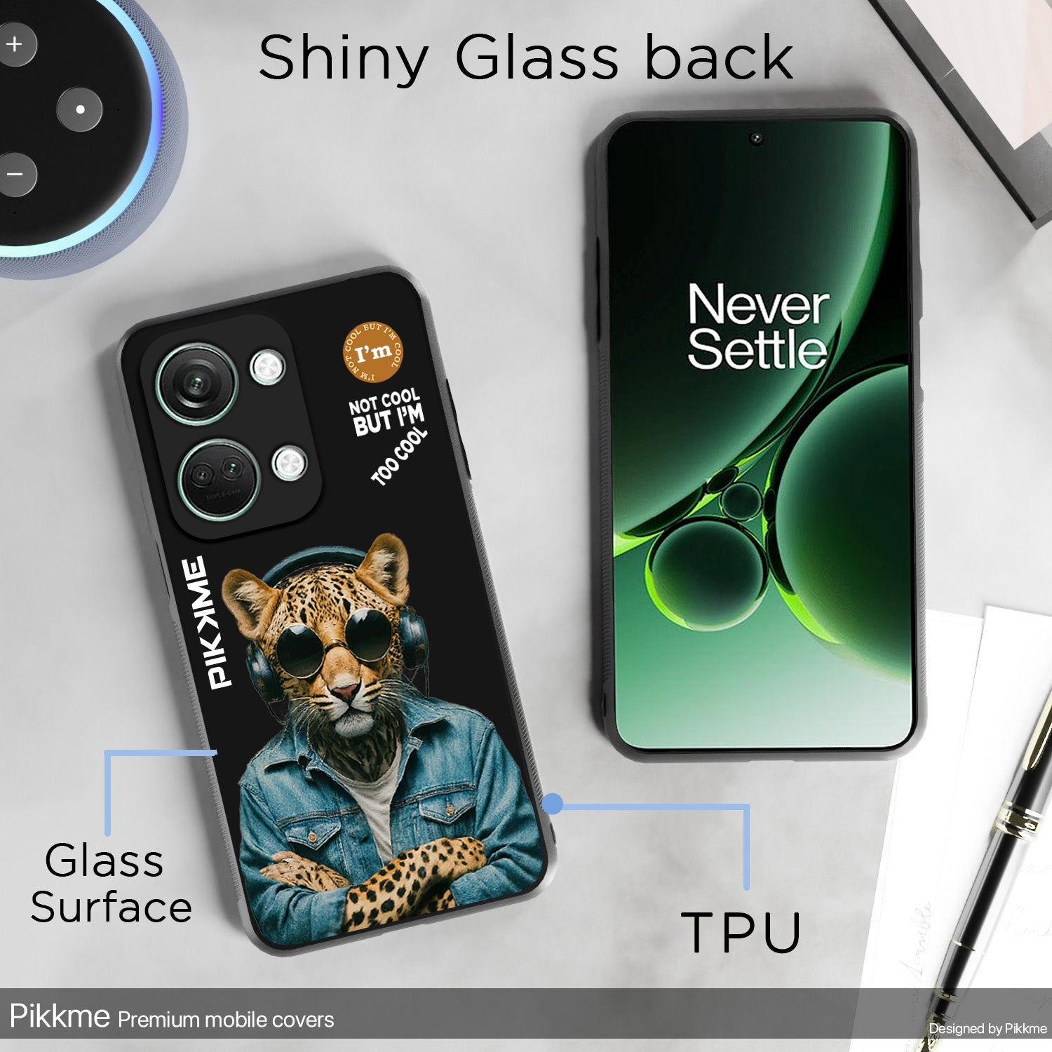 Pikkme Back Cover Pc Tpu + Printed Cool Funky Stylish Black Leopard Swag Raised Edges Camera Protection |Bumper Case For OnePlus Nord 3 5G