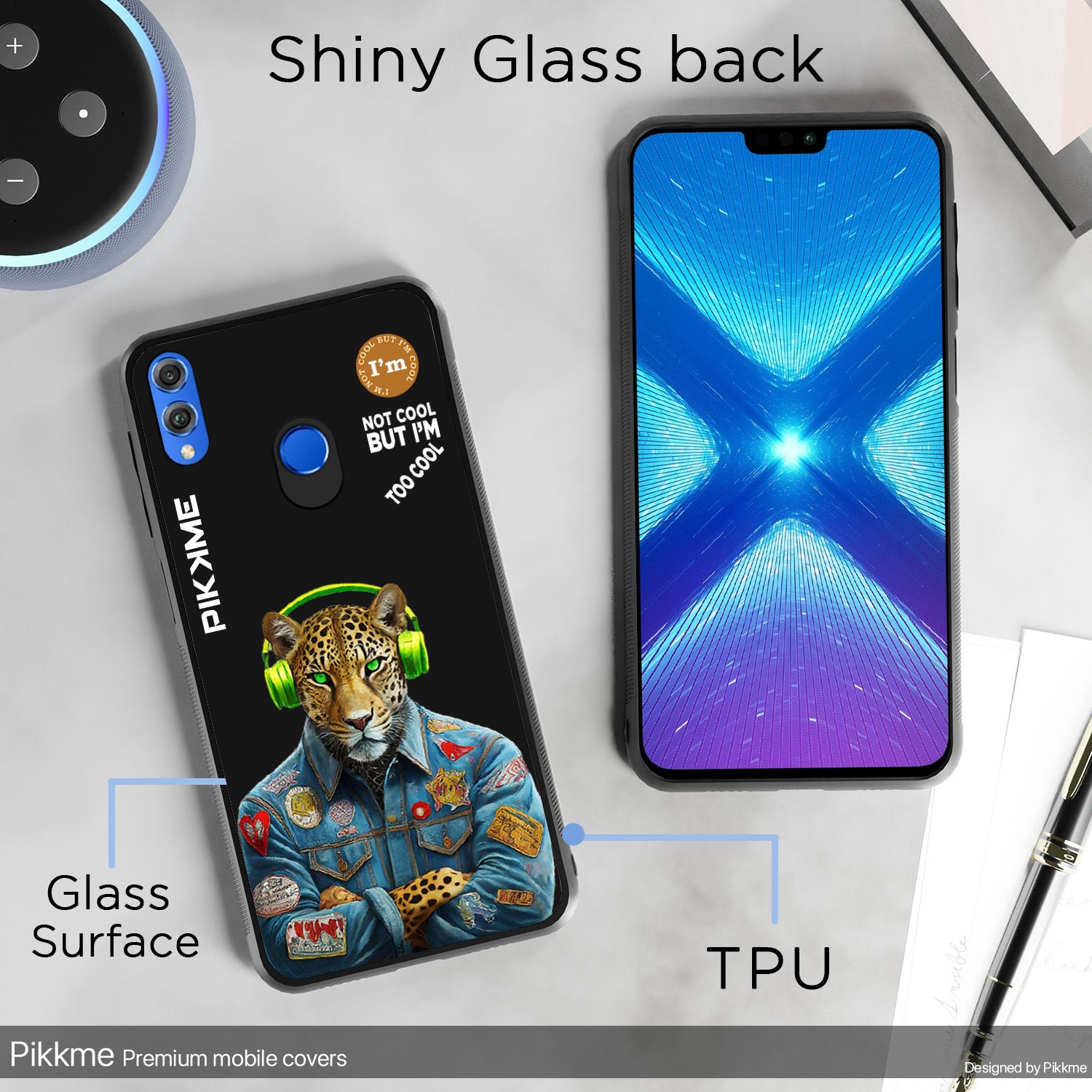 Pikkme Black Leopard Swag Honor 8X Nim2 Back Cover (Design 03)