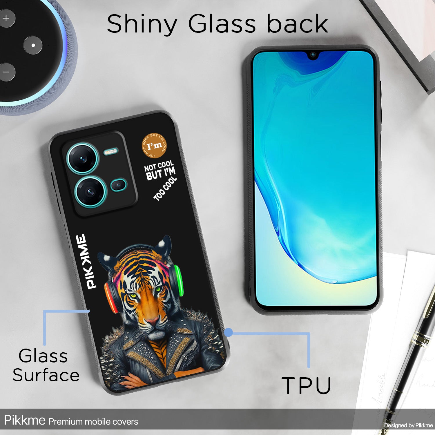 Pikkme Black Tiger Swag Vivo V25 5G Nim2 Back Cover (Design 06)