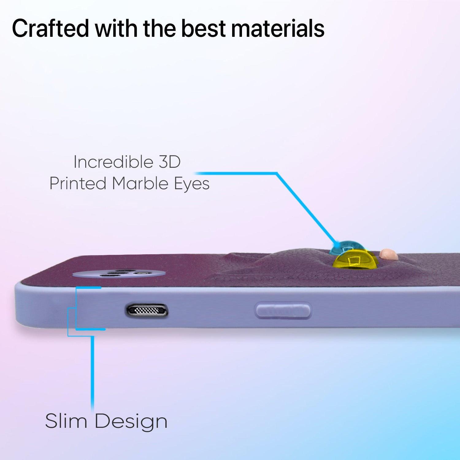Pikkme Oneplus 7T Kitty Back Cover (Purple)