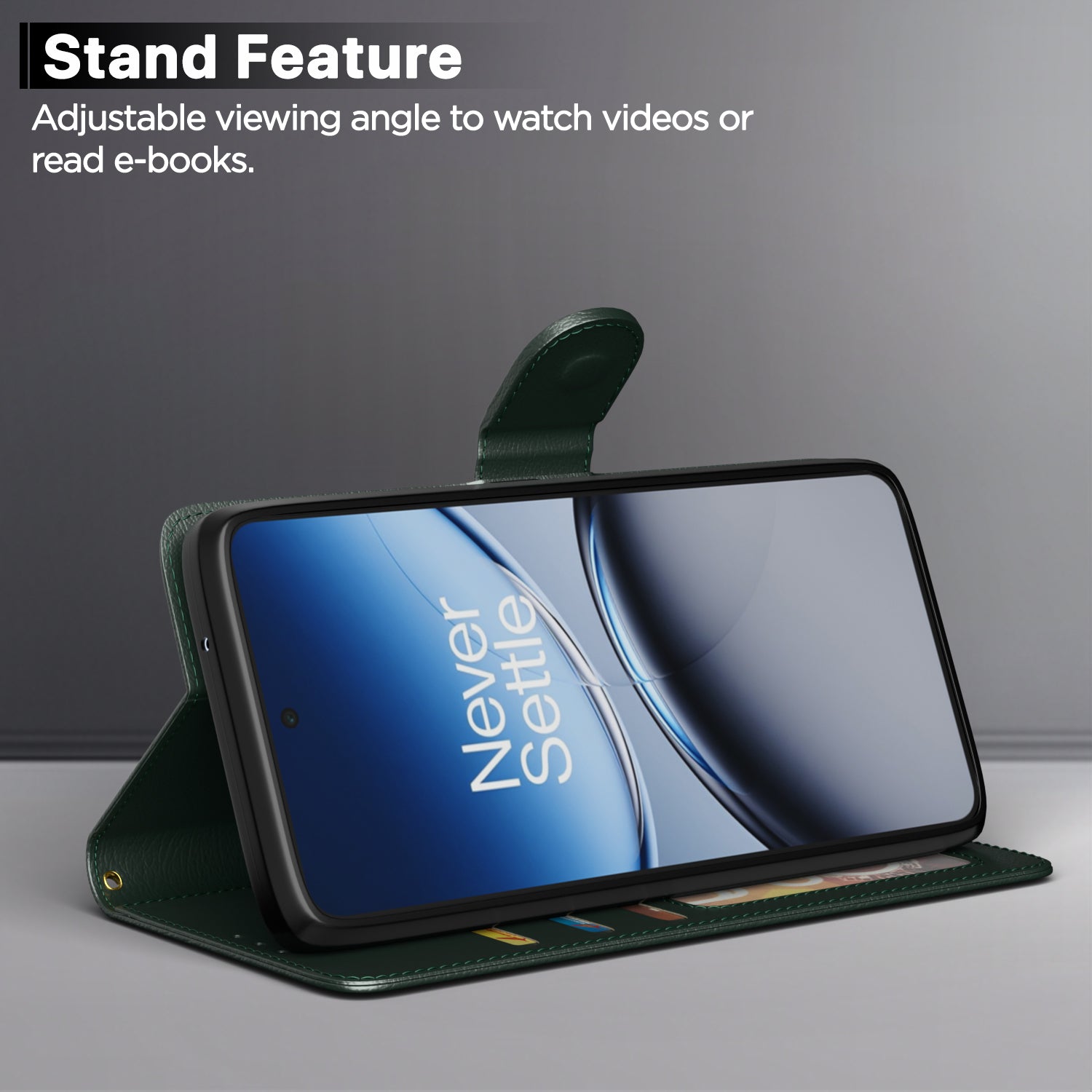 Pikkme OnePlus Nord 5 5G Vintage Flip Cover (Green)