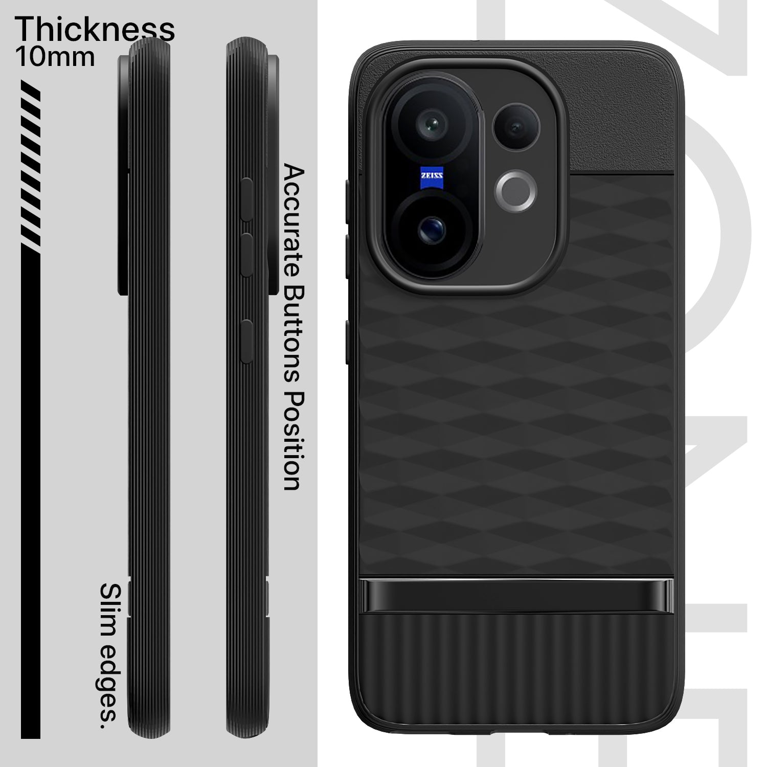 Pikkme black Gencase mobile back cover for Vivo V60/T4 Pro 5G – photo 3