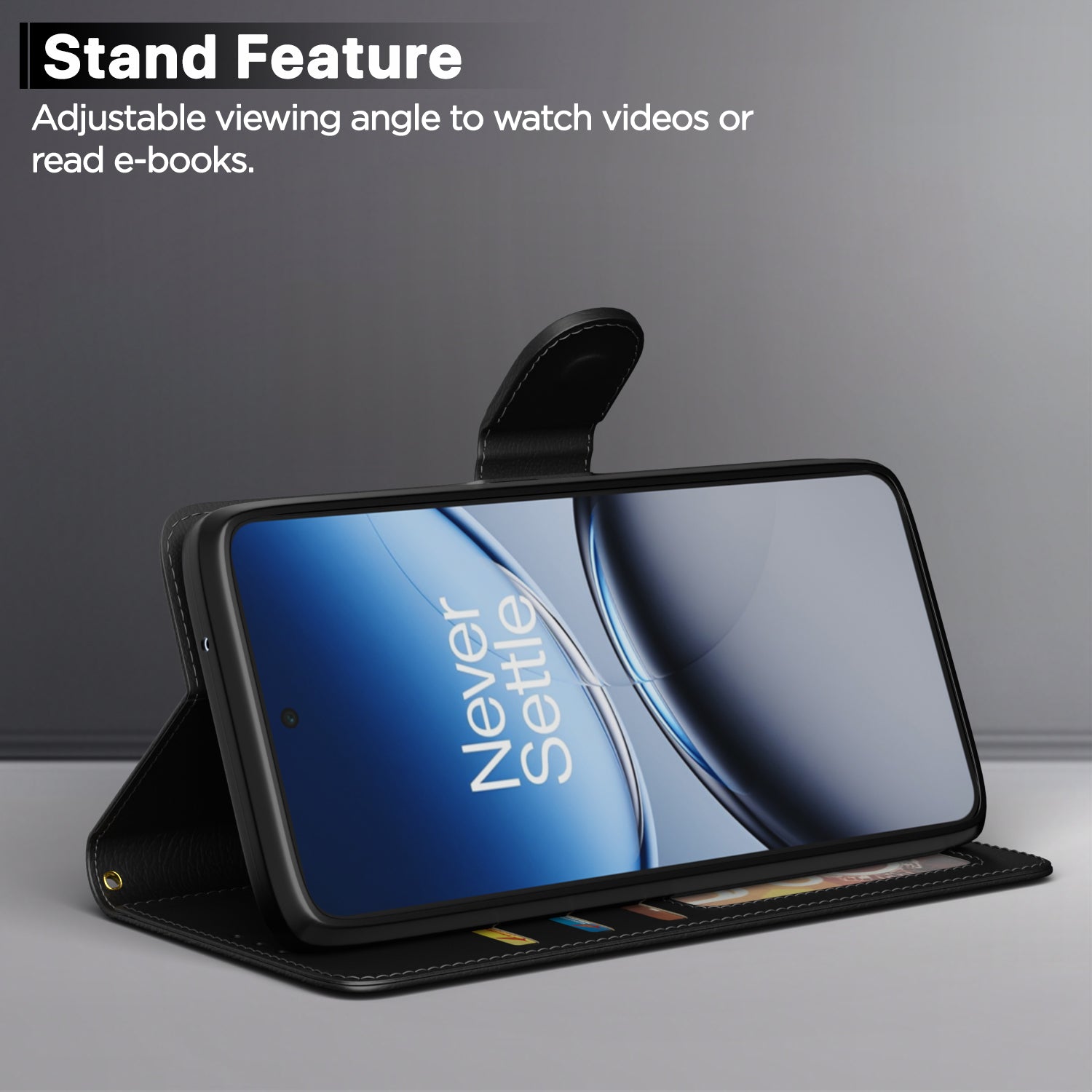 Pikkme OnePlus Nord 5 5G Vintage Flip Cover (Black)