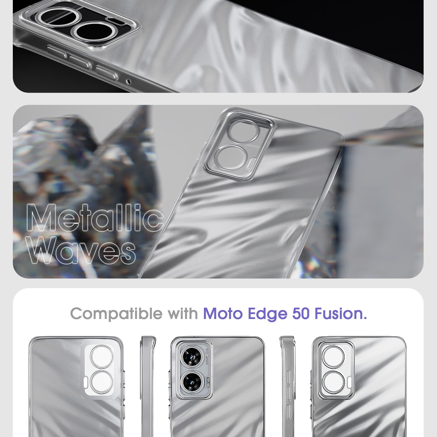 Pikkme Moto Edge 50 Fusion/G96 5G silver mobile back cover – photo 3
