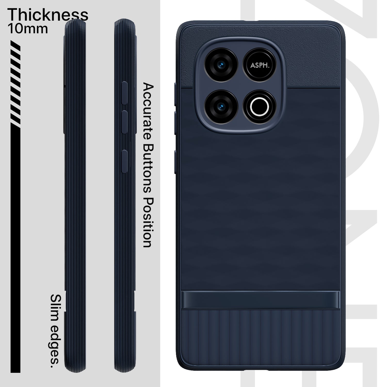 Pikkme iQOO Neo 10 5G Shockproof Soft Flexible Gencase Back Cover (Blue)