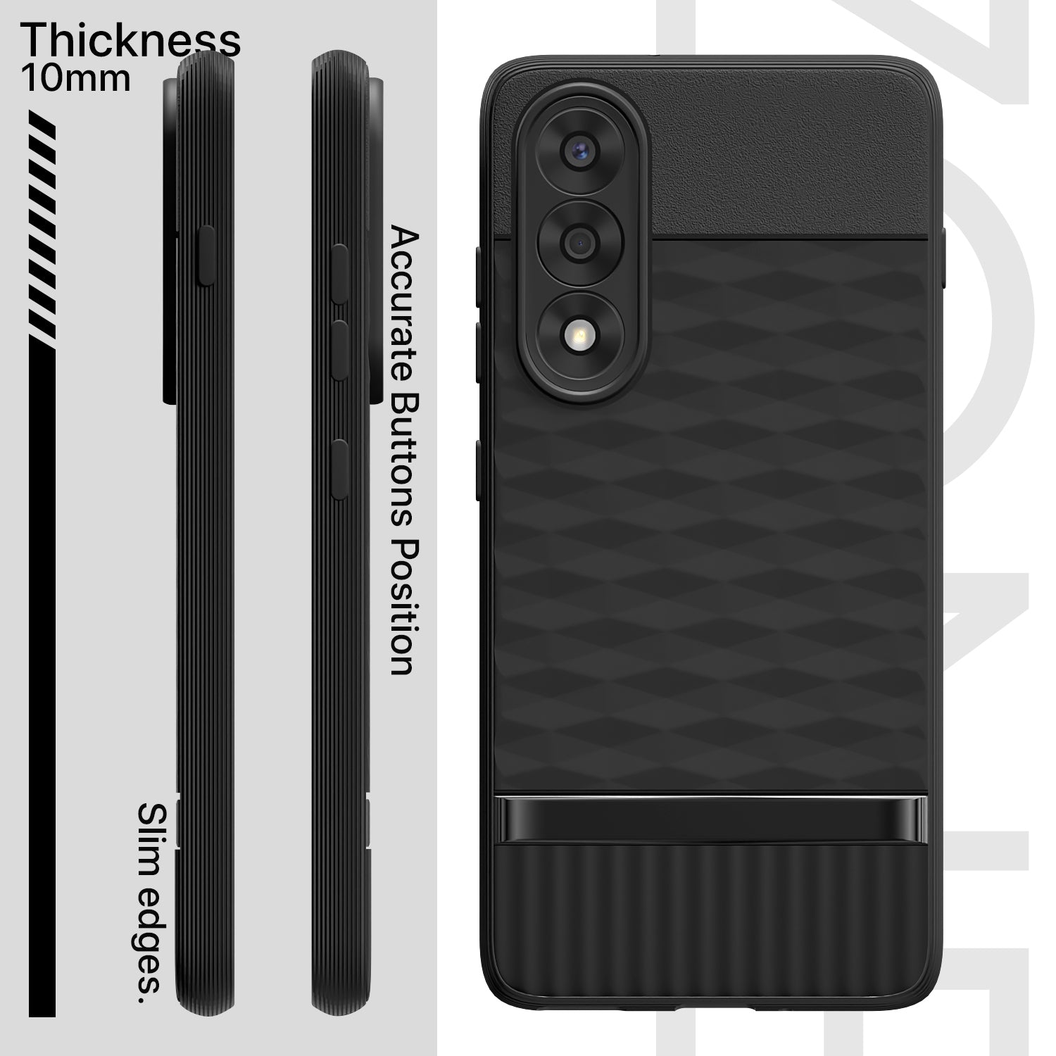 Pikkme OnePlus Nord 5 5G Shockproof Soft Flexible Gencase Back Cover (Black)