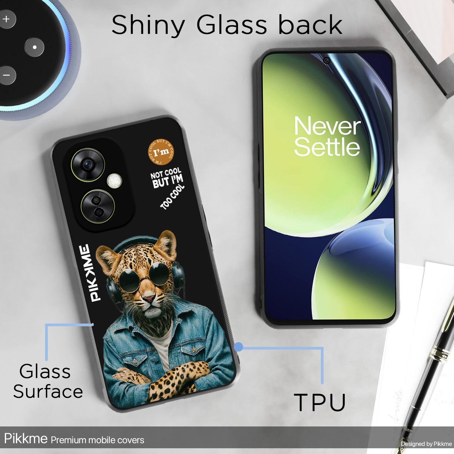 Pikkme Back Cover Pc Tpu + Printed Cool Funky Stylish Black Leopard Swag Raised Edges Camera Protection |Bumper Case For OnePlus Nord Ce 3 Lite 5G