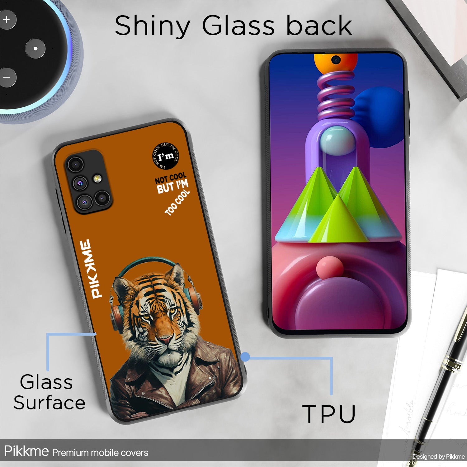 Pikkme Brown Tiger Swag Samsung Galaxy M51 Nim2 Back Cover (Design 09)