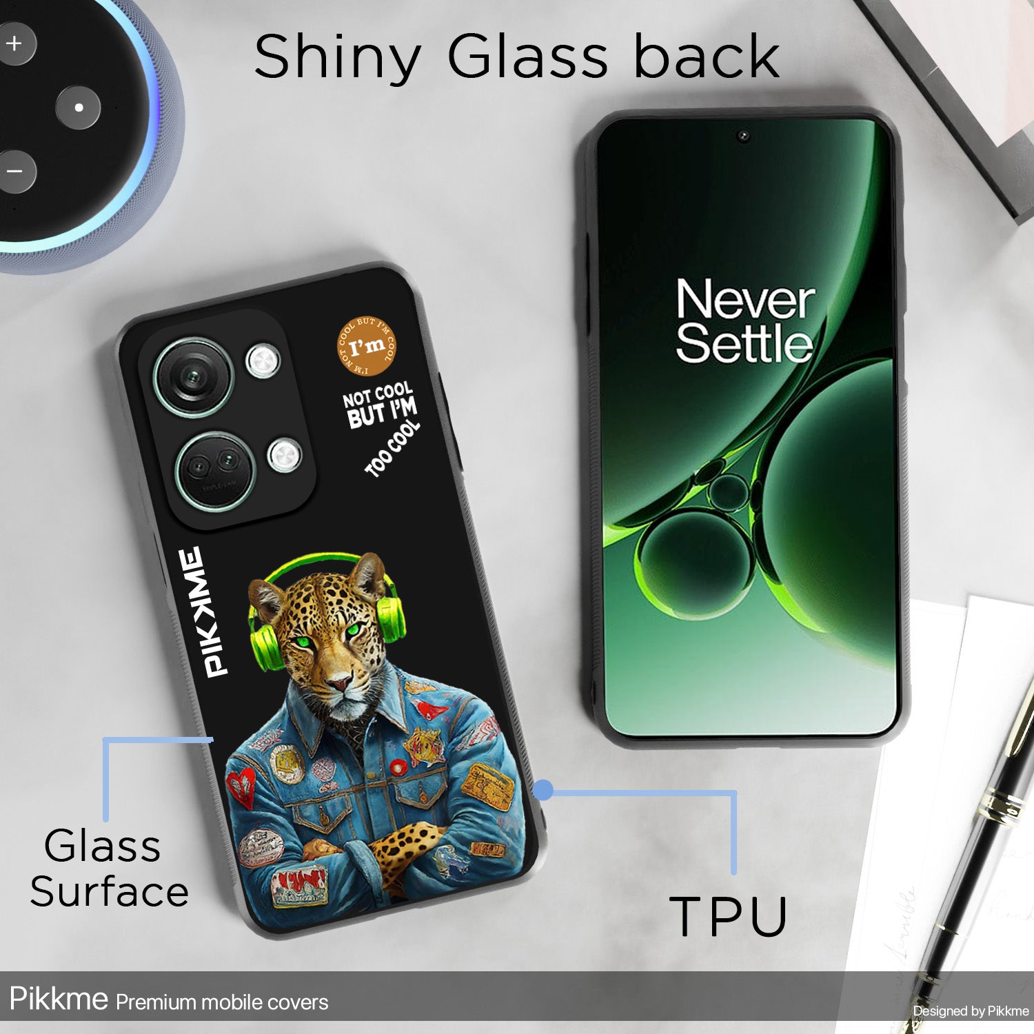 Pikkme Back Cover Pc Tpu + Printed Cool Funky Stylish Black Leopard Swag Raised Edges Camera Protection |Bumper Case For OnePlus Nord 3 5G