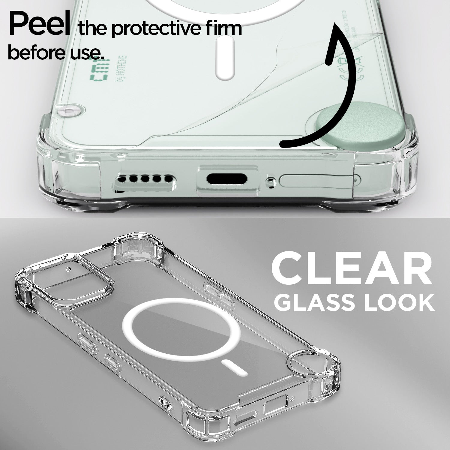 Pikkme CMF Phone 2 Pro 5G Mag-Safe Shockproof PC + TPU Back Cover (Transparent)