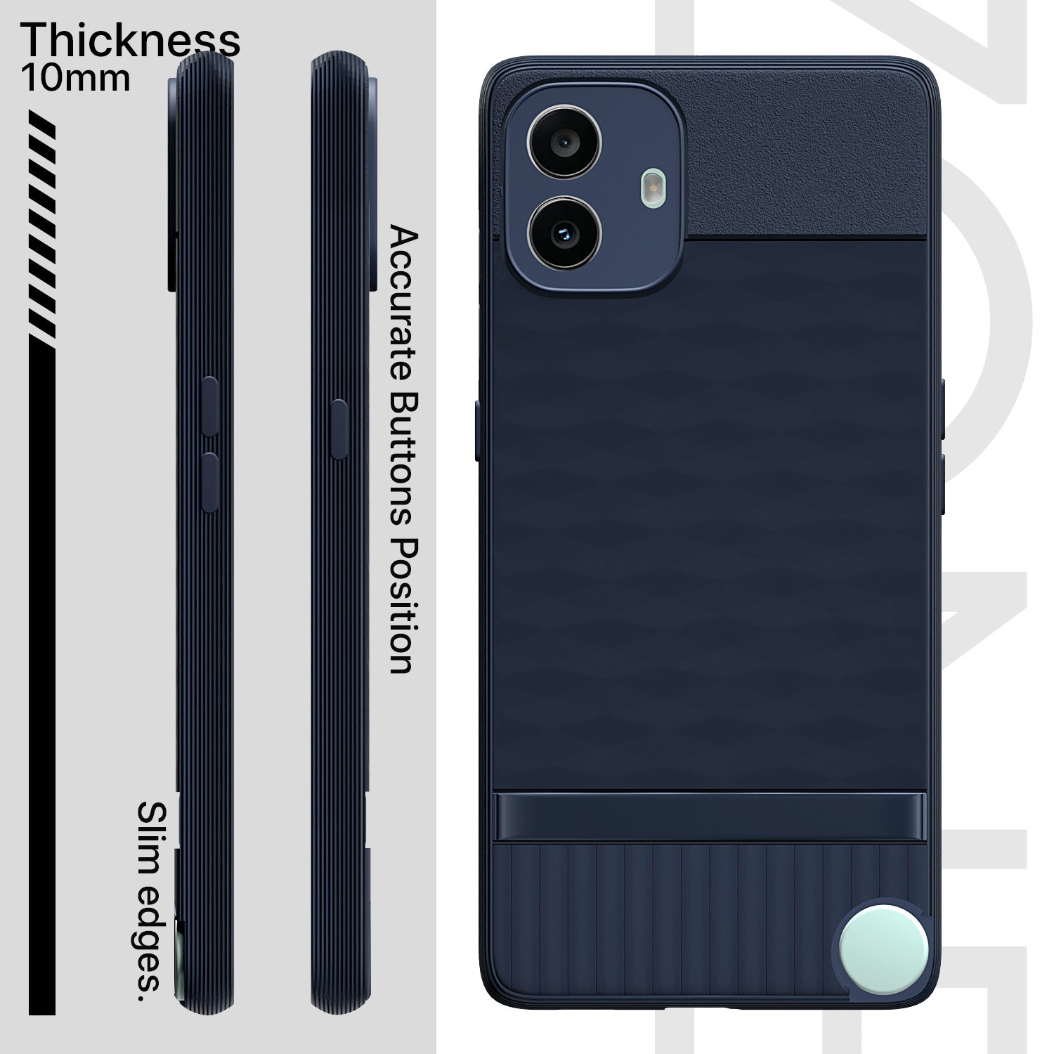 Pikkme CMF by Nothing Phone 1 5G Shockproof Soft Flexible Gencase Back Cover (Blue)