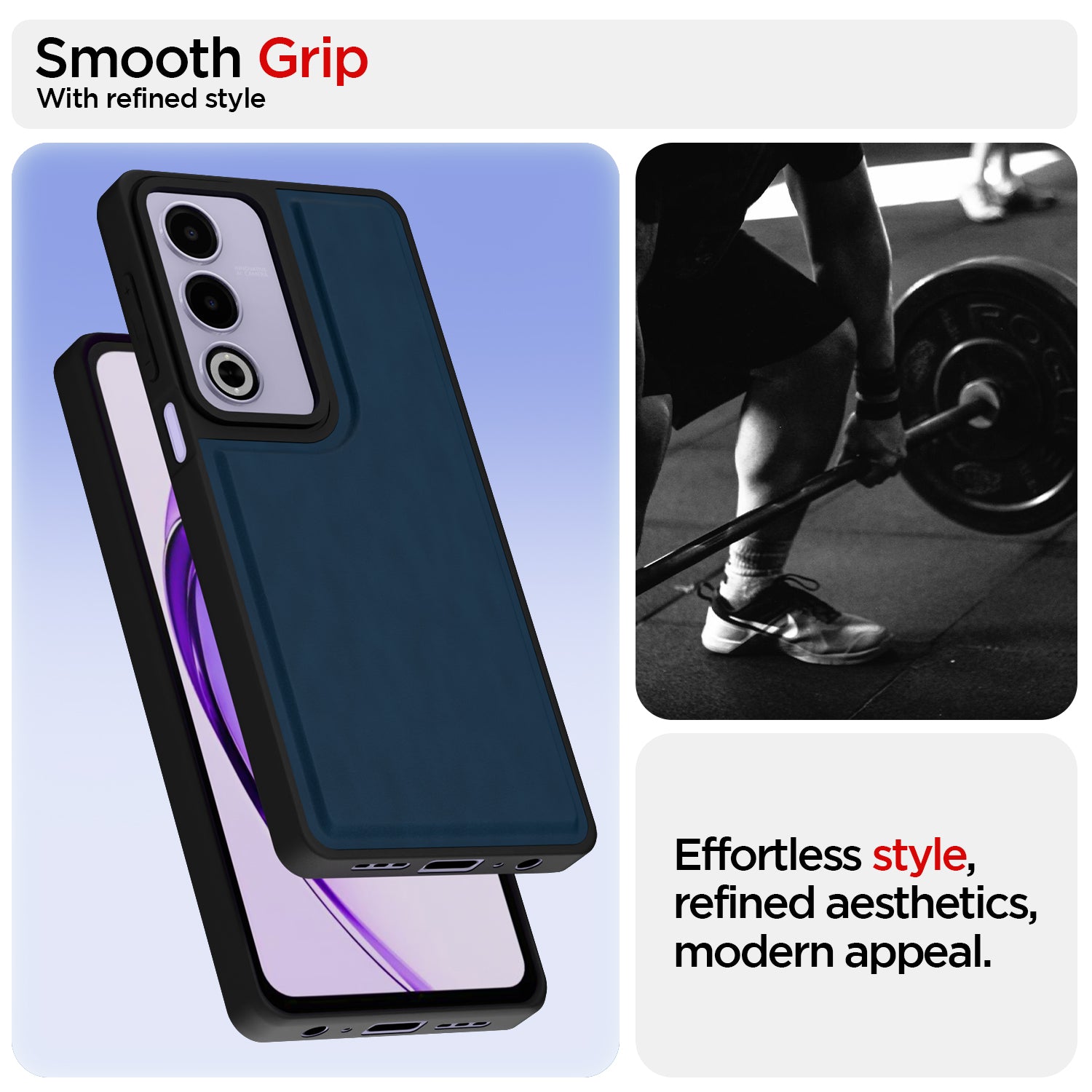 Pikkme Oppo A3 Pro 5G Premium Super Soft-Touch Leatherback Case (Blue)