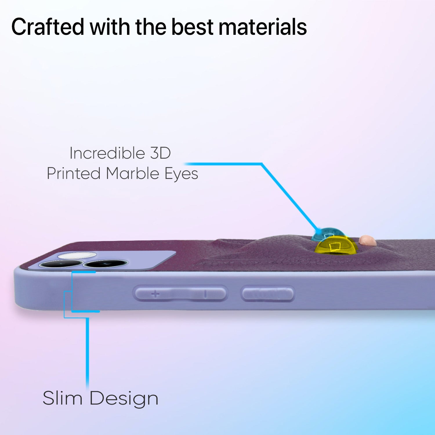 Pikkme iQOO Z7 Pro 5G Kitty Back Cover (Purple)
