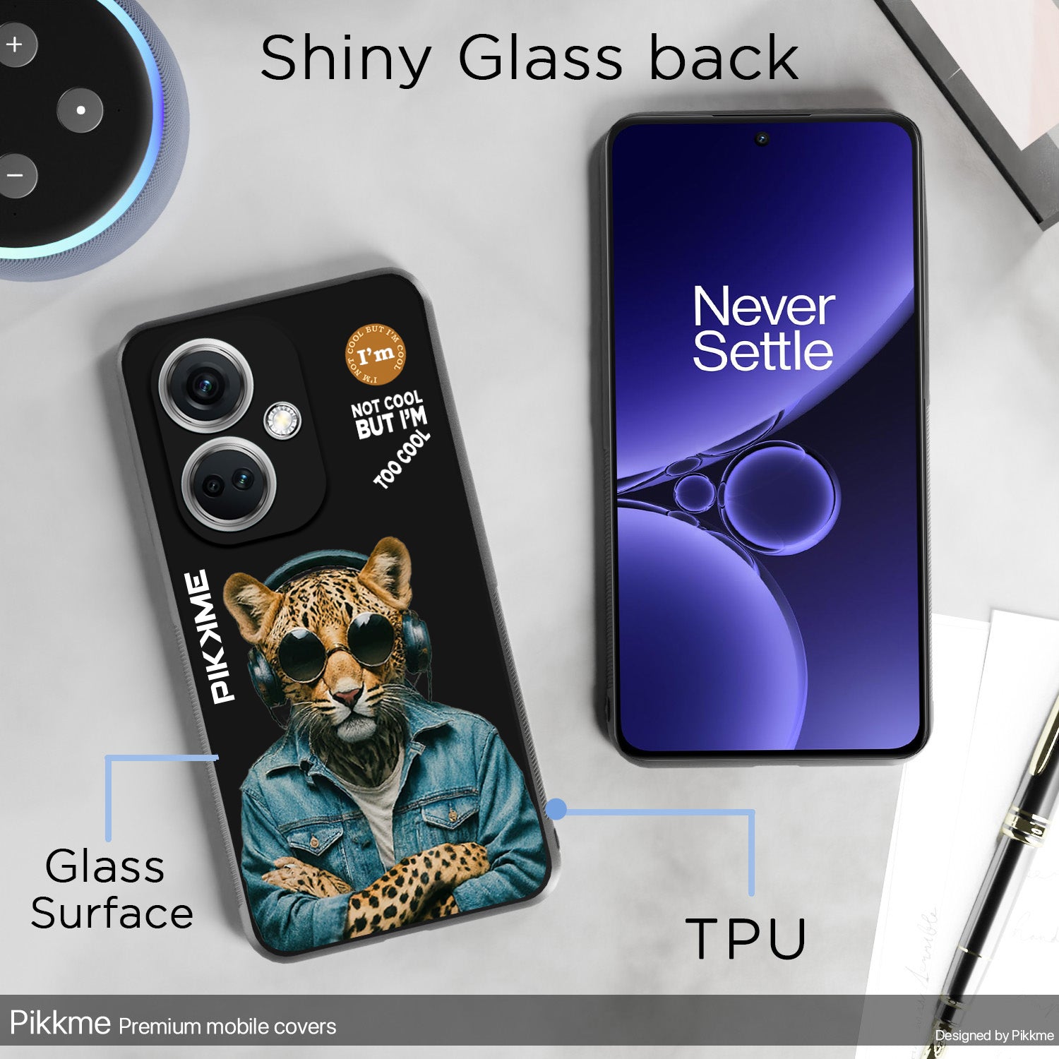 Pikkme Back Cover Pc Tpu + Printed Cool Funky Stylish Black Leopard Swag Raised Edges Camera Protection |Bumper Case For OnePlus Nord Ce 3 5G
