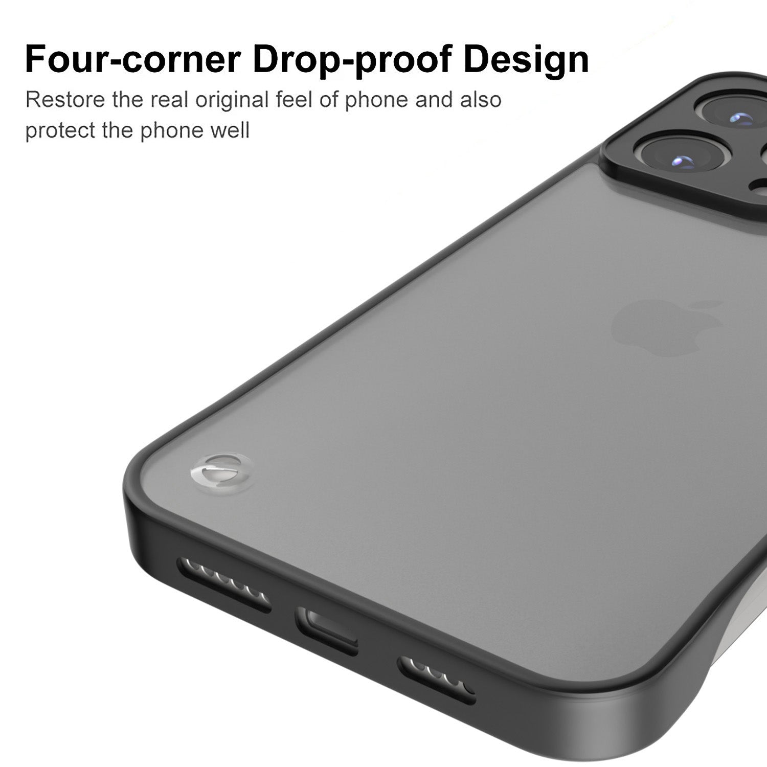 Pikkme iPhone 16 Pro Max Frameless Back Cover (Black)