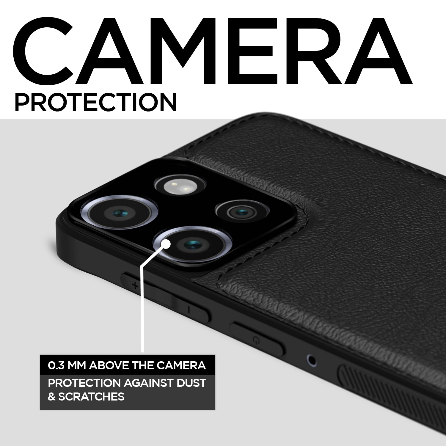 Pikkme Moto Edge 50 5G Leatherback Back Case | Black