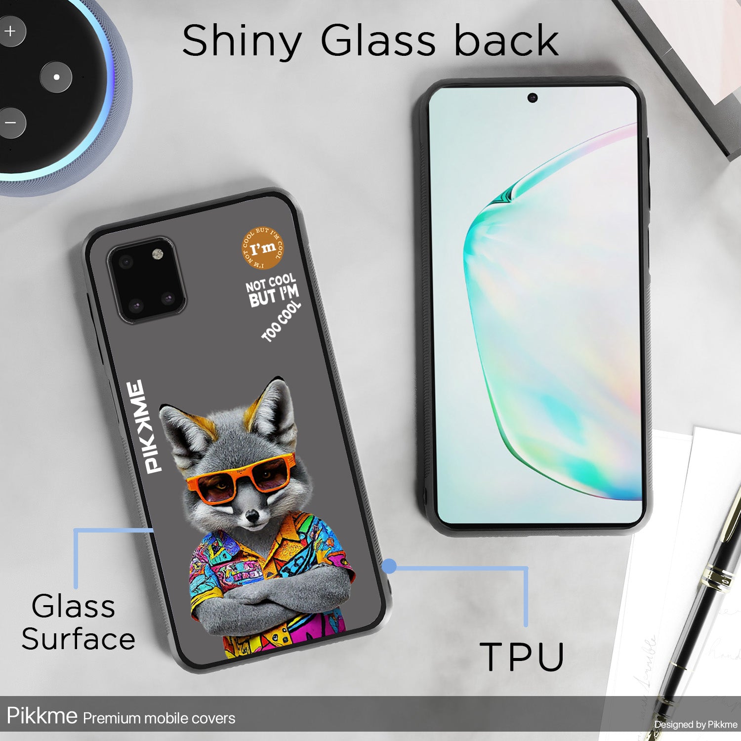 Pikkme Grey Wolf Swag Samsung Galaxy Note 10 Lite Nim2 Back Cover (Design 01)