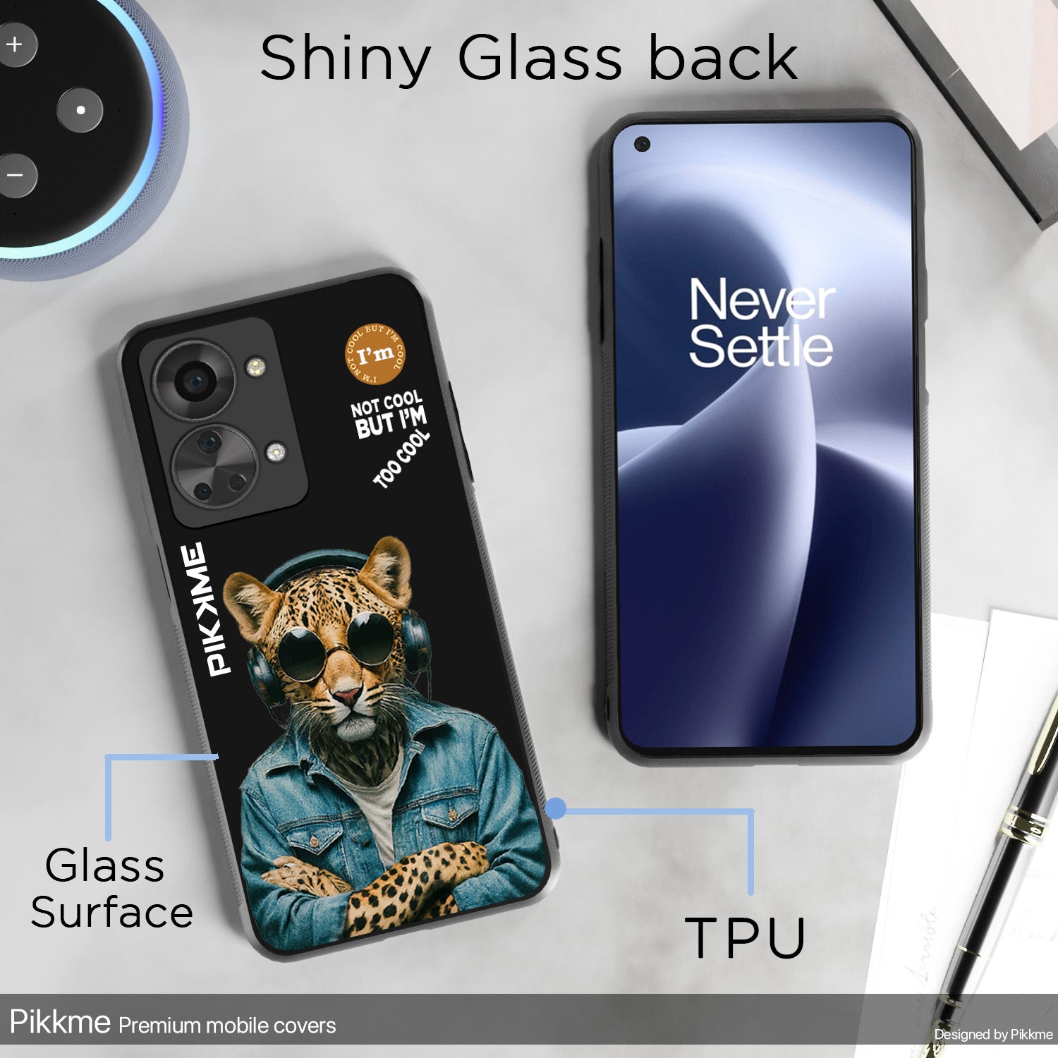 Pikkme Back Cover Pc Tpu + Printed Cool Funky Stylish Black Leopard Swag Raised Edges Camera Protection |Bumper Case For OnePlus Nord 2T 5G