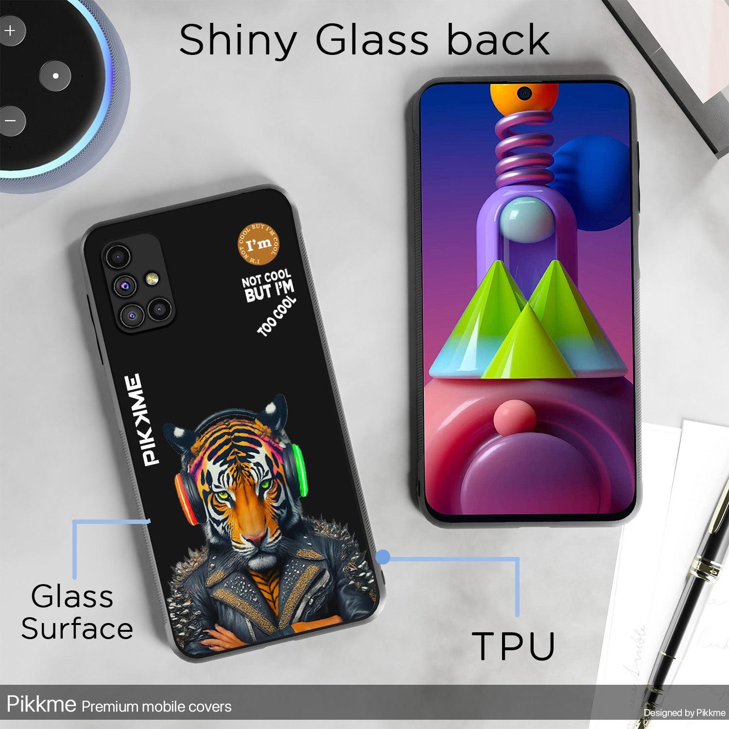 Pikkme Black Tiger Swag Samsung Galaxy M51 Nim2 Back Cover (Design 06)