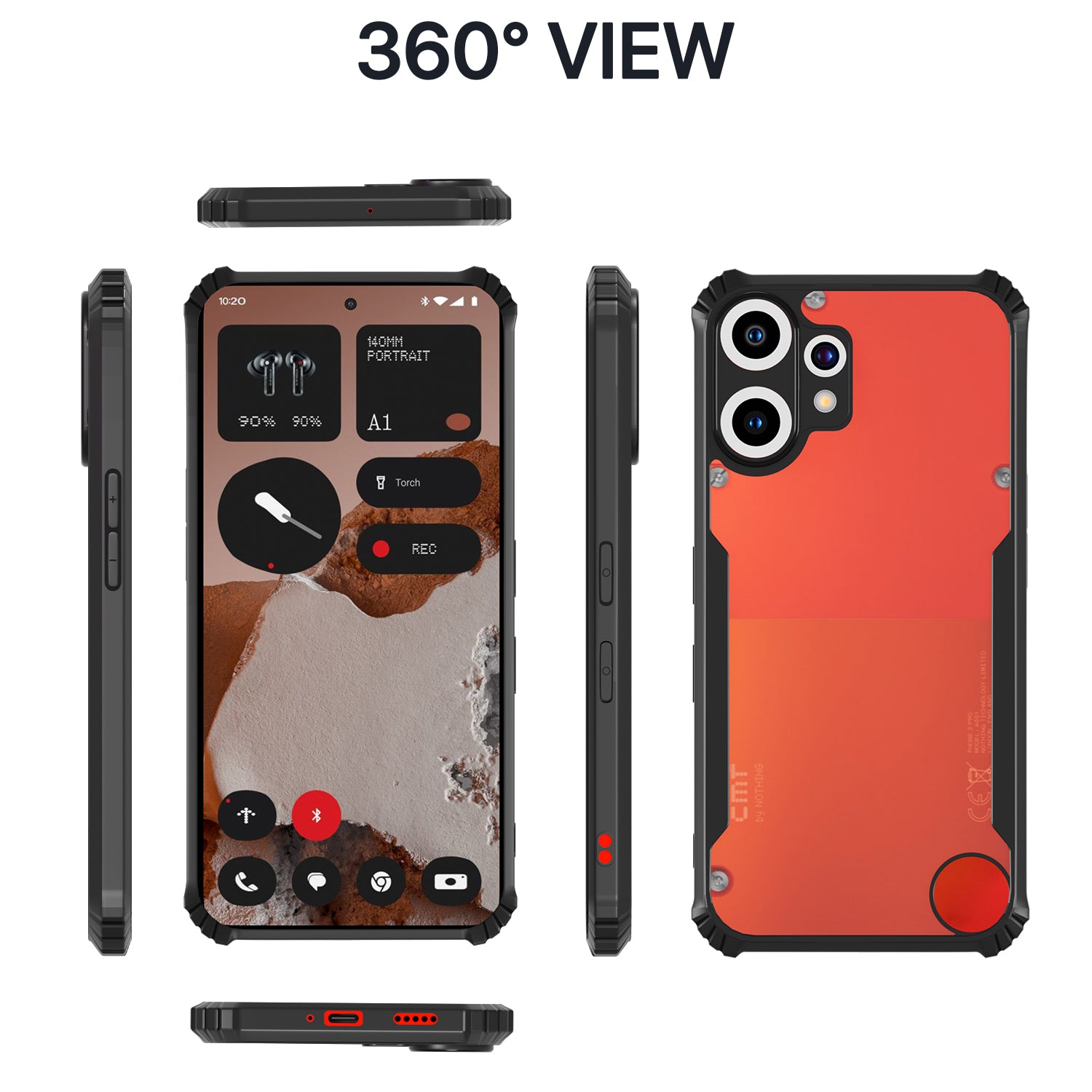Pikkme CMF Phone 2 Pro 5G Eagle Crystal Clear Transparent Back Cover (Black)