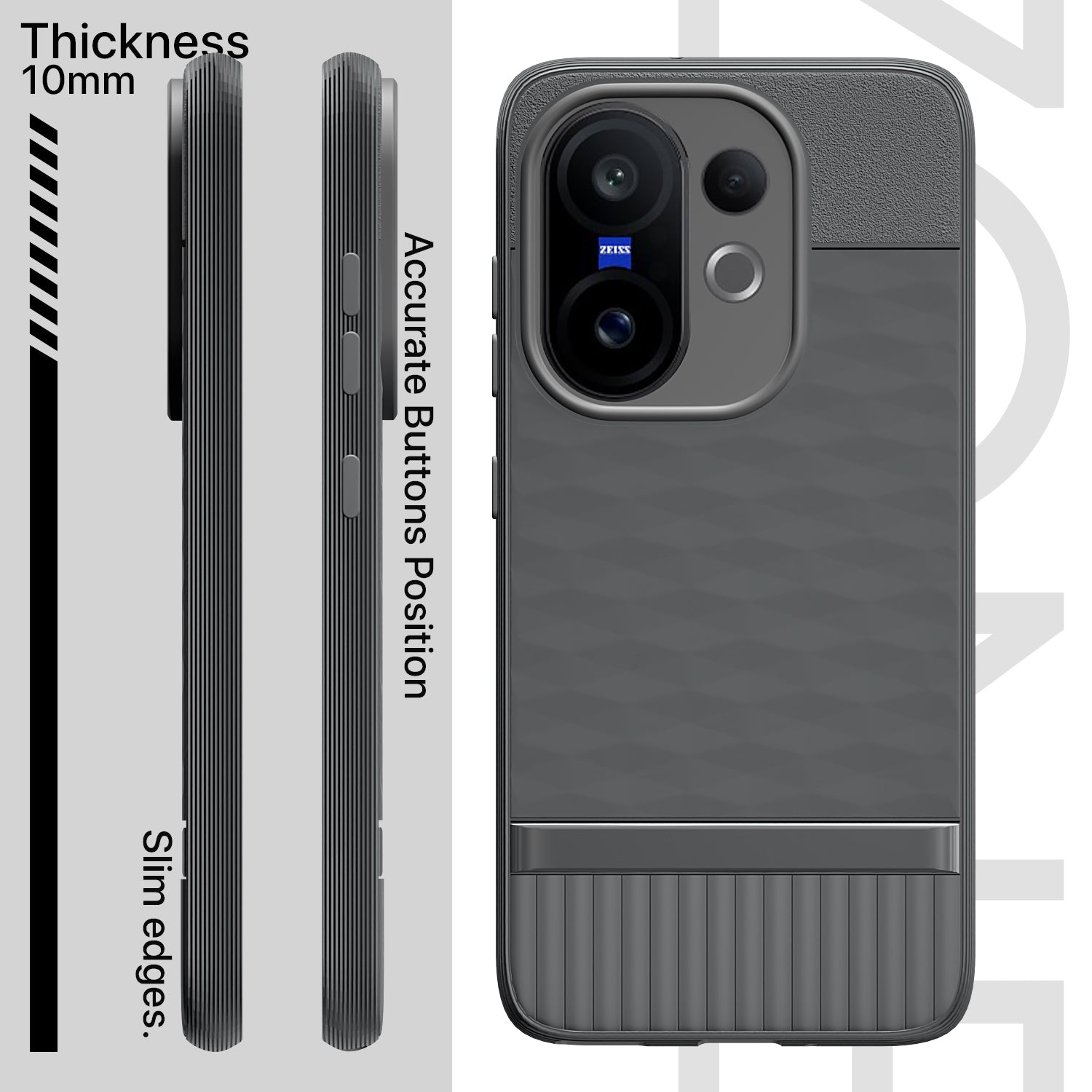 Vivo V60/T4 Pro 5G back cover in grey by Pikkme – photo 3