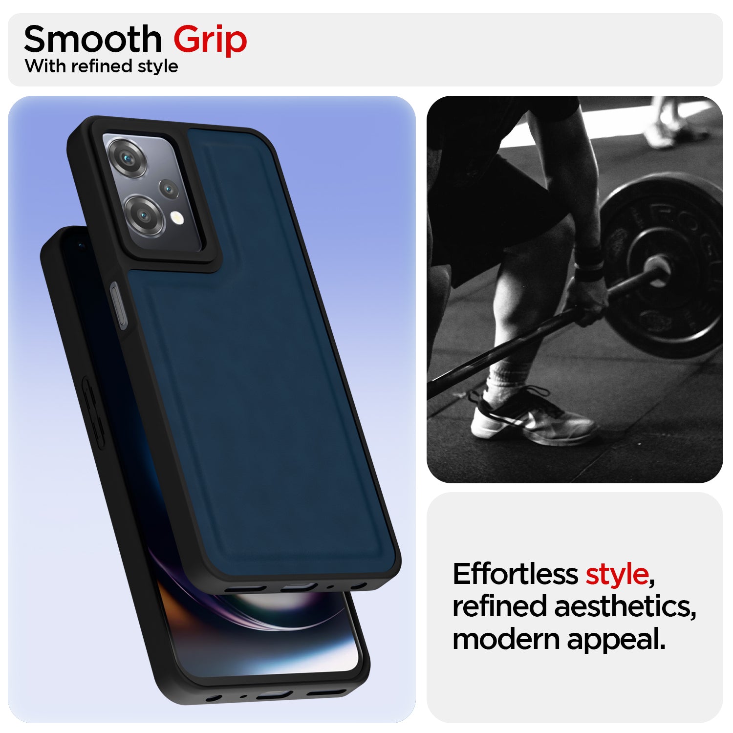 Pikkme OnePlus Nord CE 2 Lite 5G Premium Super Soft-Touch Leatherback Case (Blue)