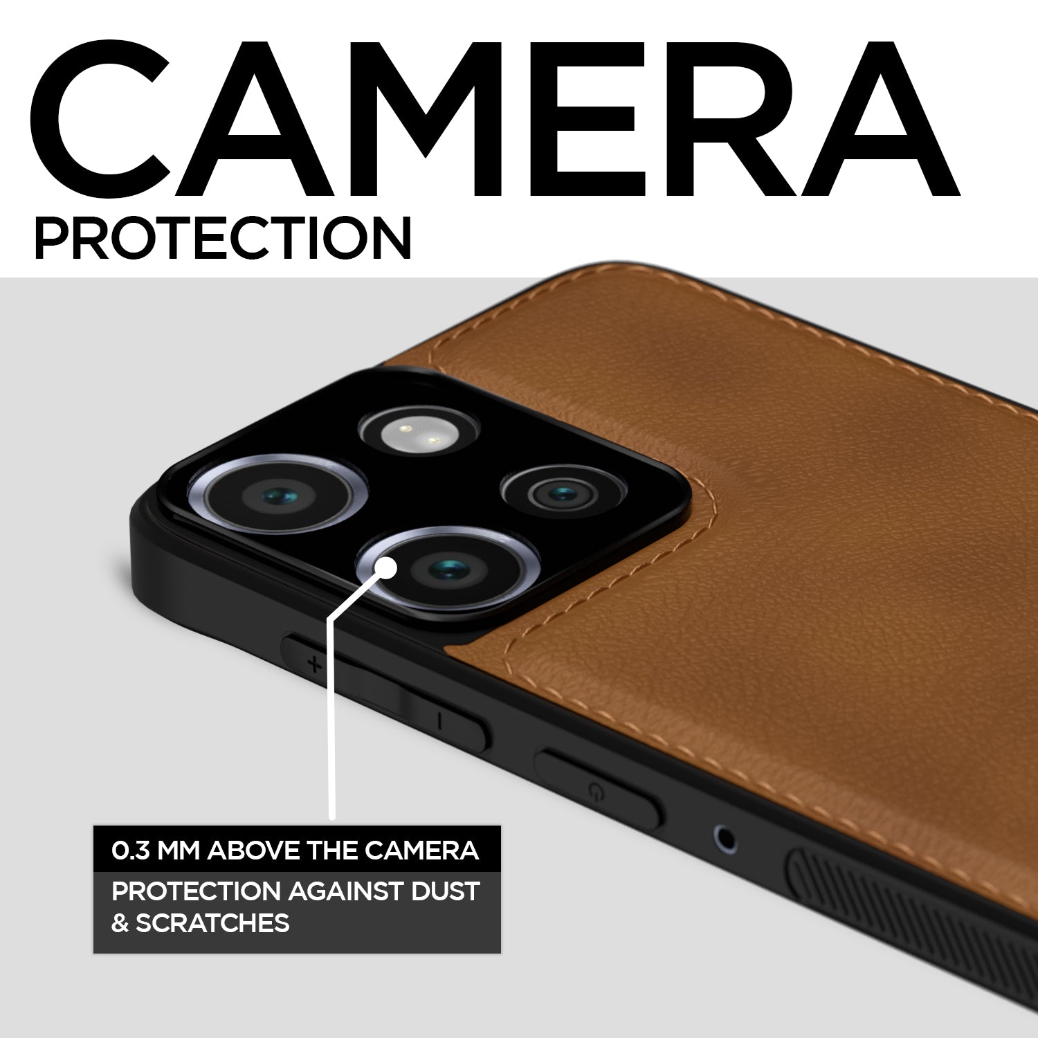 Pikkme Moto Edge 50 5G Leather Back Case | Brown