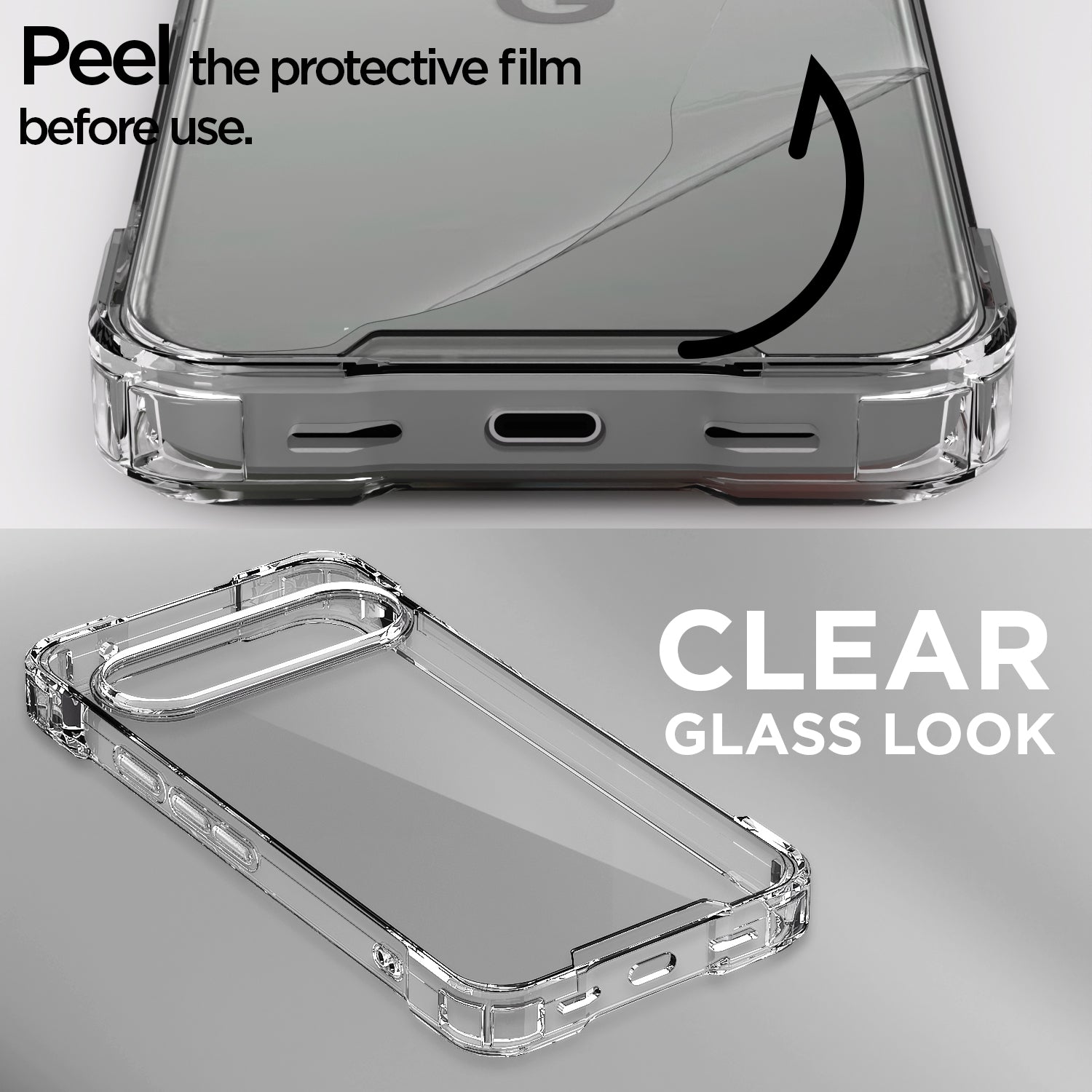 Pikkme Google Pixel 10 Pro PC + TPU Crystal Clear Back Cover (Transparent)