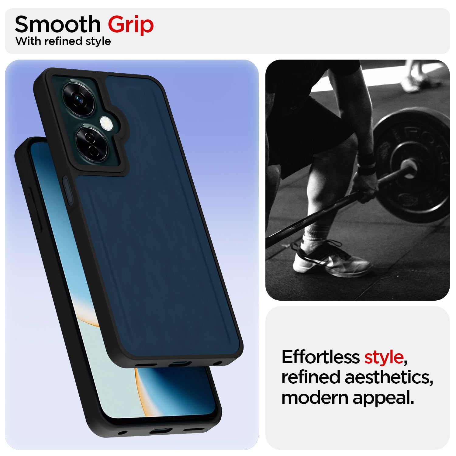 Pikkme OnePlus Nord Ce 3 Lite 5G Premium Super Soft-Touch Leatherback Case (Blue)