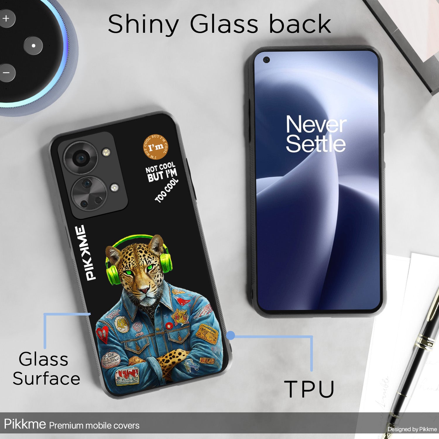Pikkme Back Cover Pc Tpu + Printed Cool Funky Stylish Black Leopard Swag Raised Edges Camera Protection |Bumper Case For OnePlus Nord 2T 5G