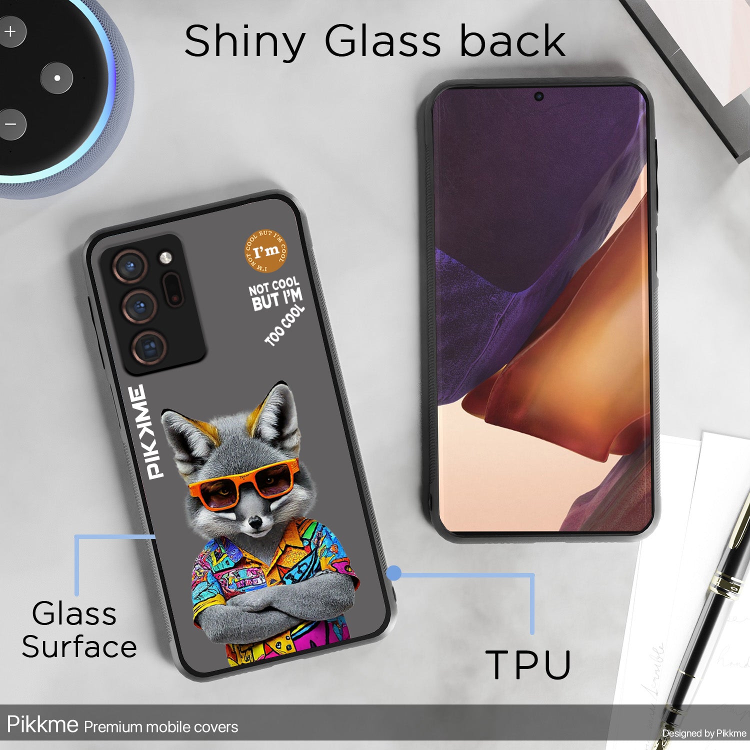 Pikkme Grey Wolf Swag Samsung Galaxy Note 20 Ultra Nim2 Back Cover (Design 01)