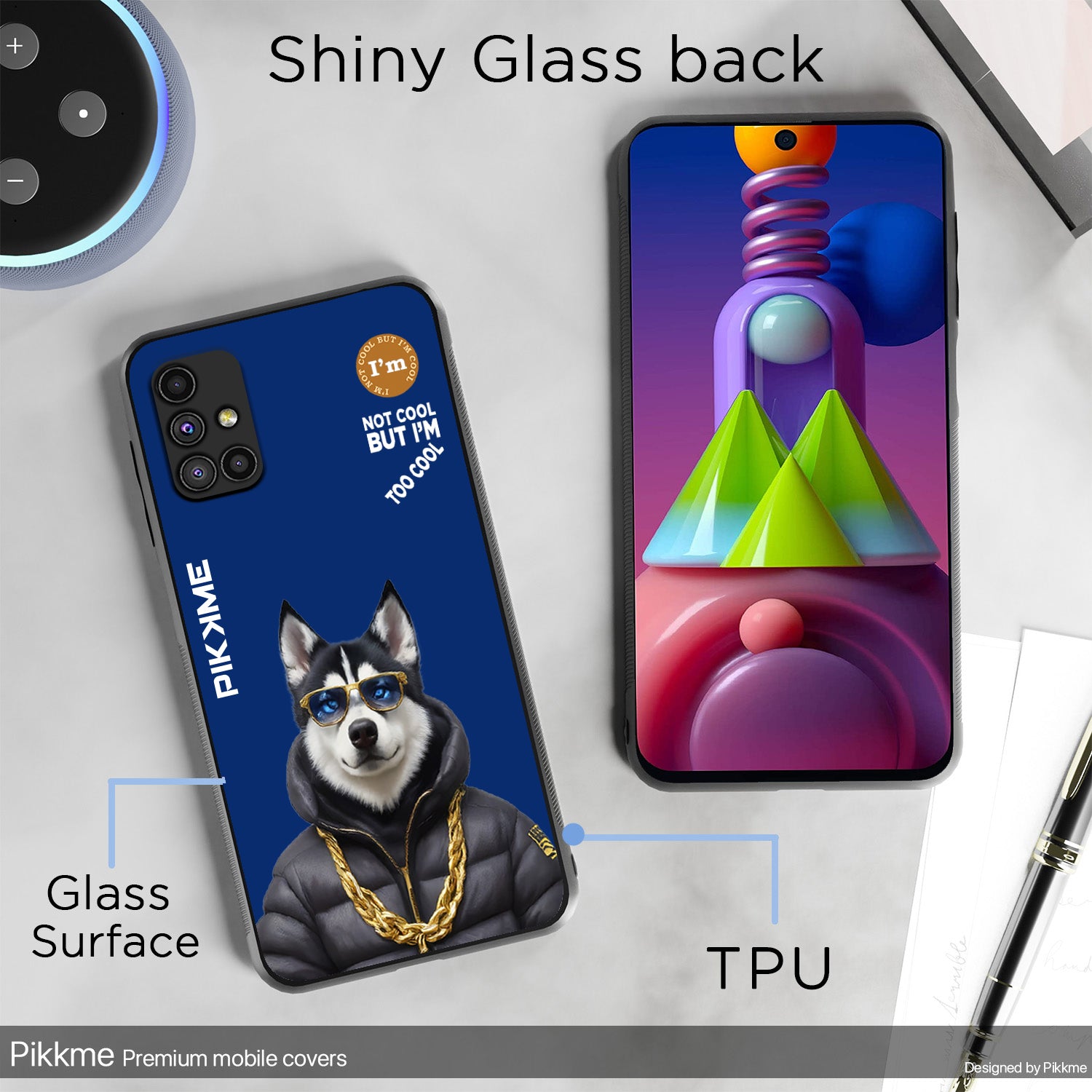 Pikkme Blue Dog Swag Samsung Galaxy M51 Nim2 Back Cover (Design 08)