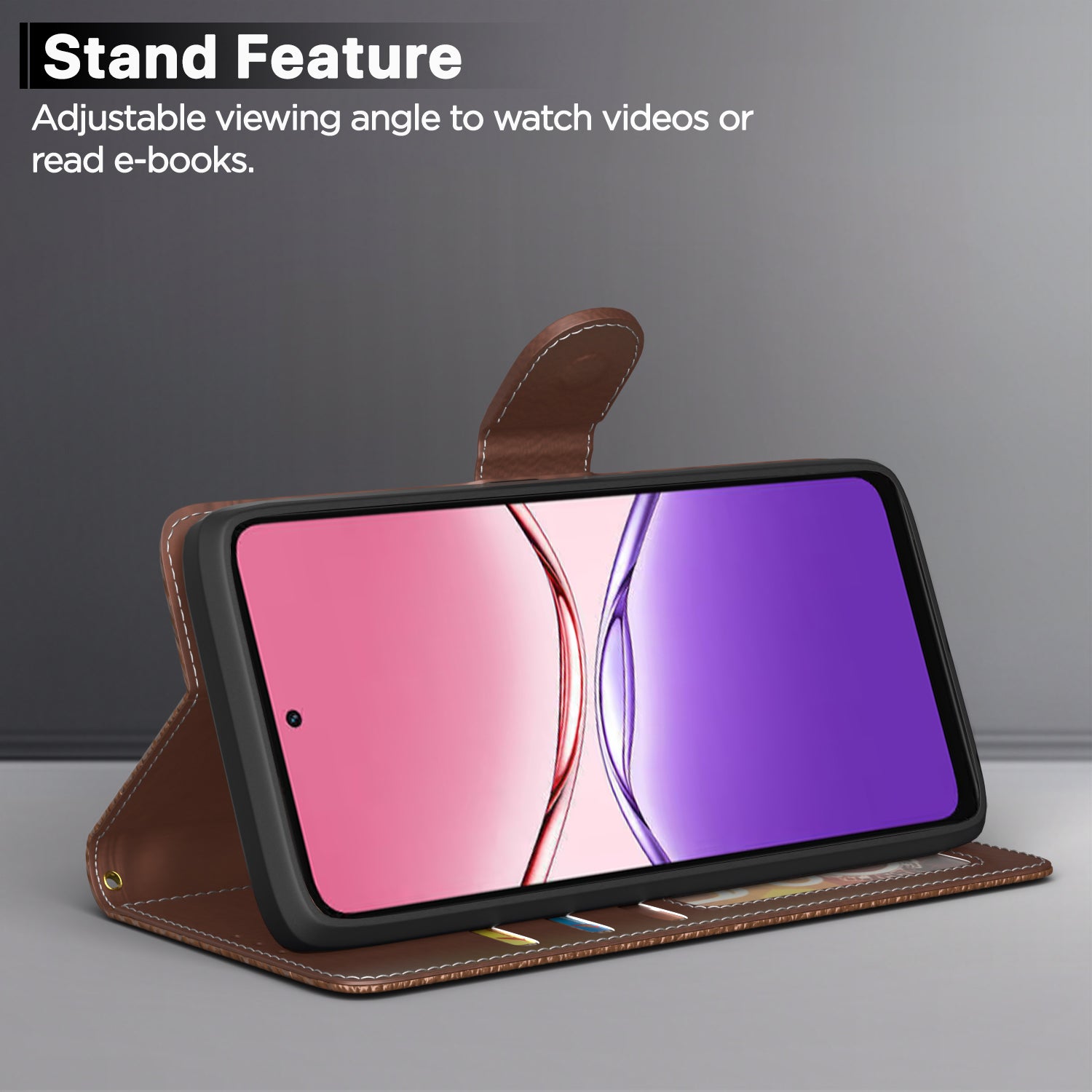 Pikkme Oppo A5x Contrast Double Flip Cover (Tan)