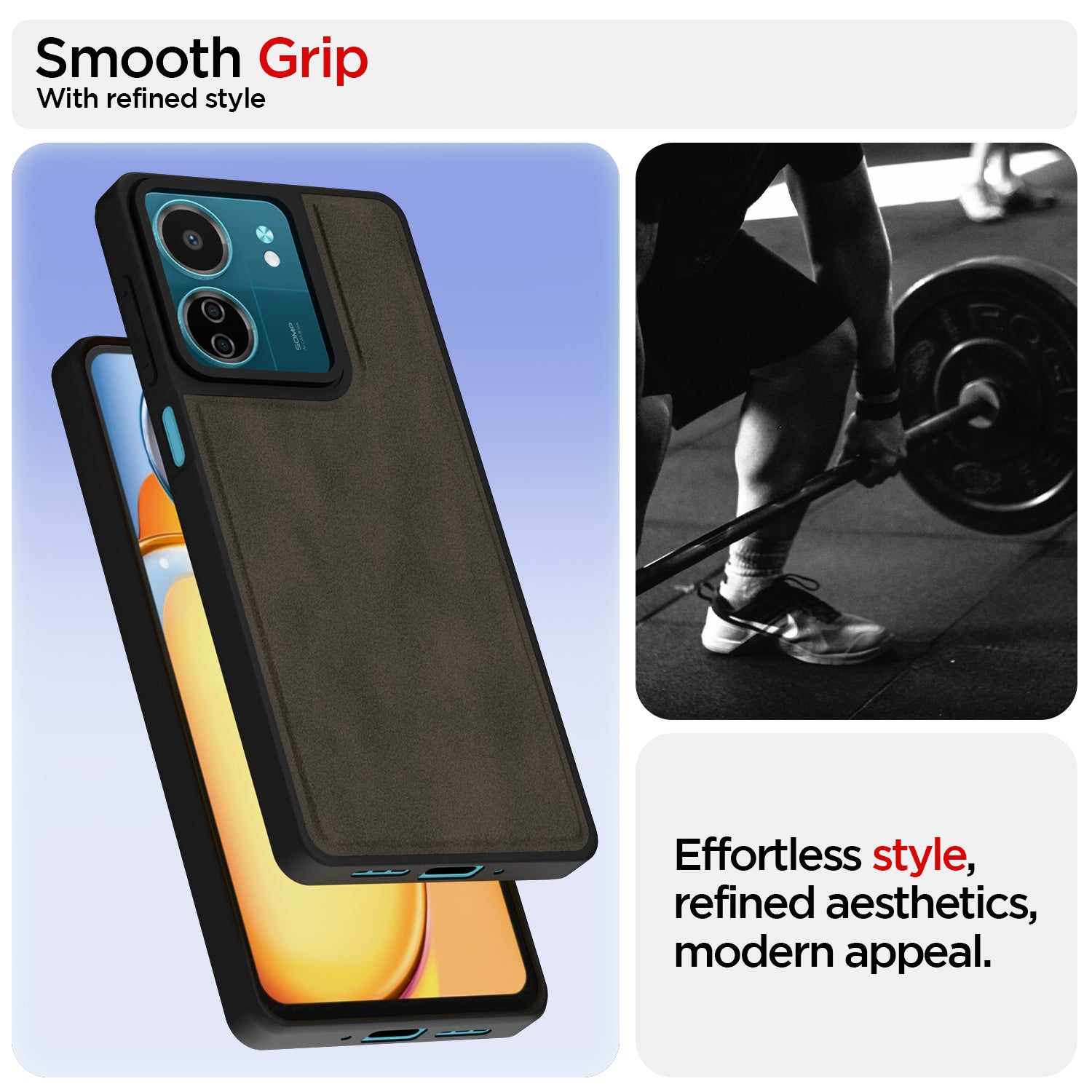Pikkme Redmi 13C 5G Premium Leatherback Case (Brown)