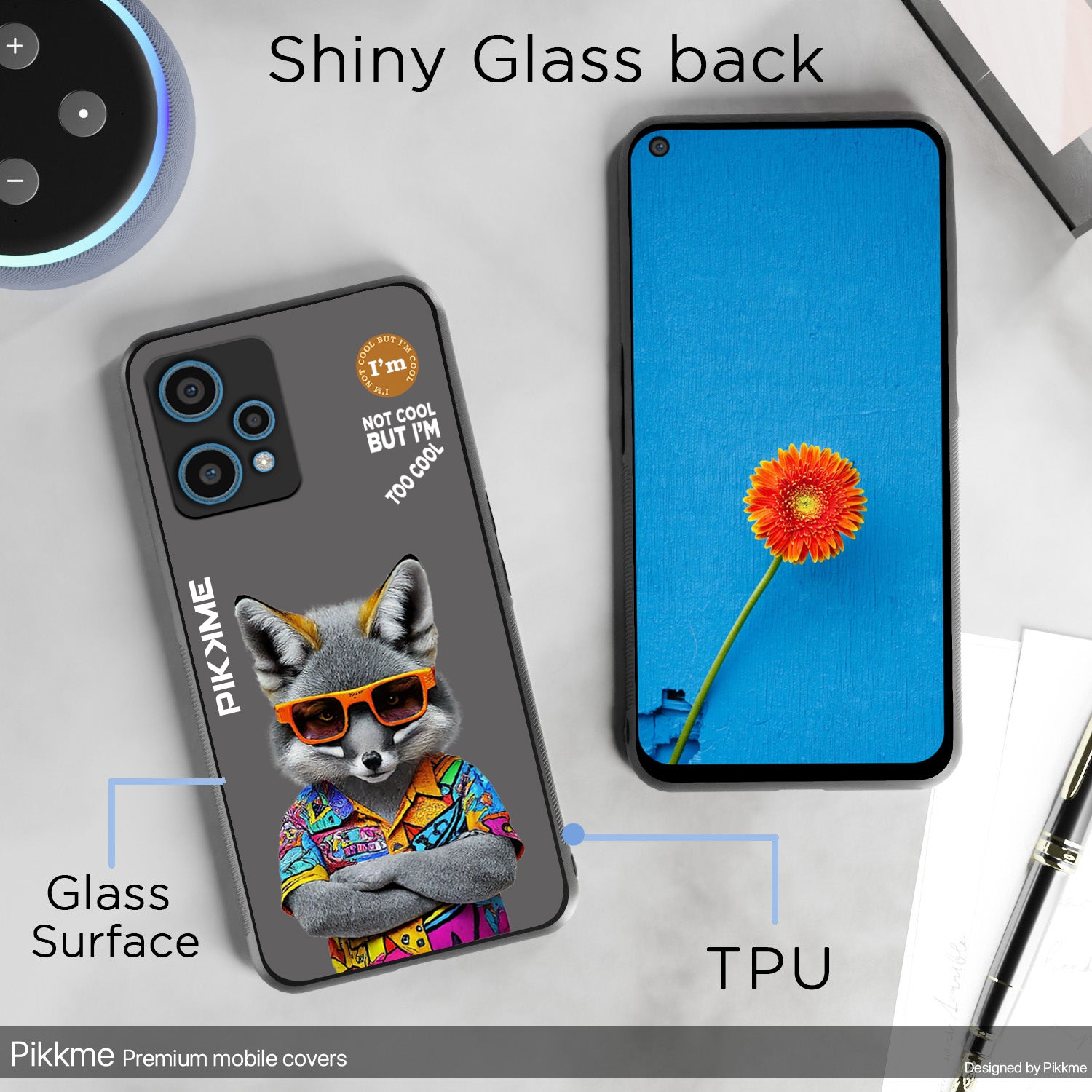 Pikkme Back Cover Pc Tpu + Printed Cool Funky Stylish Grey Wolf Swag Raised Edges Camera Protection |Bumper Case For OnePlus Nord Ce 2 Lite 5G