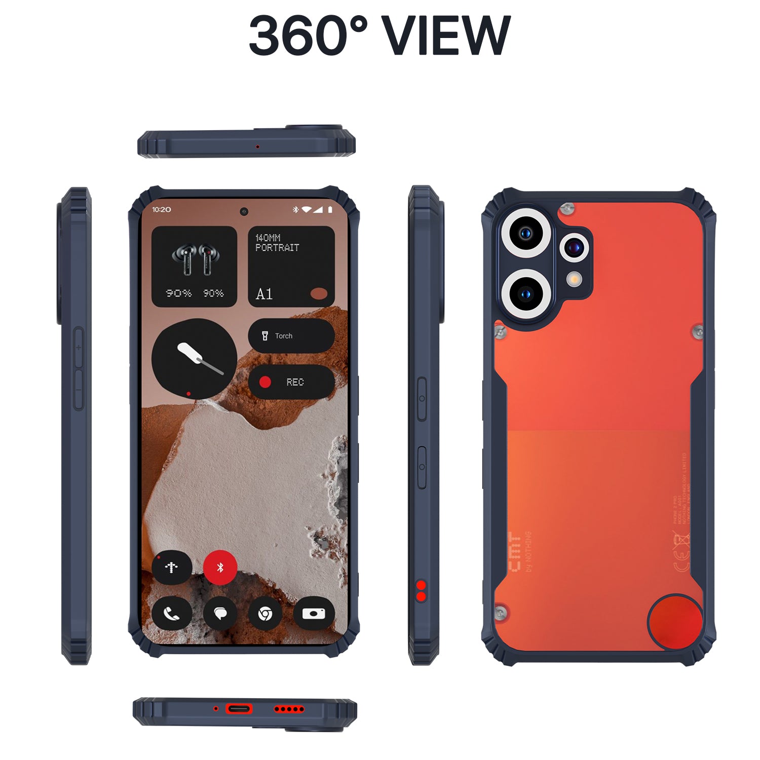 Pikkme CMF Phone 2 Pro 5G Eagle Crystal Clear Transparent Back Cover (Blue)