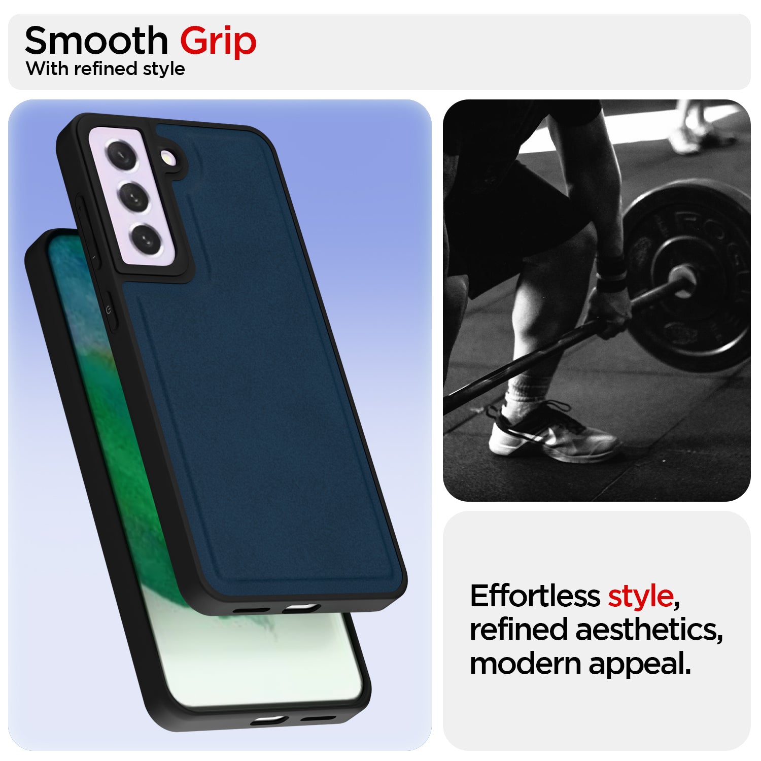 Pikkme Samsung Galaxy S21 FE 5G Premium Leatherback Case (Blue)